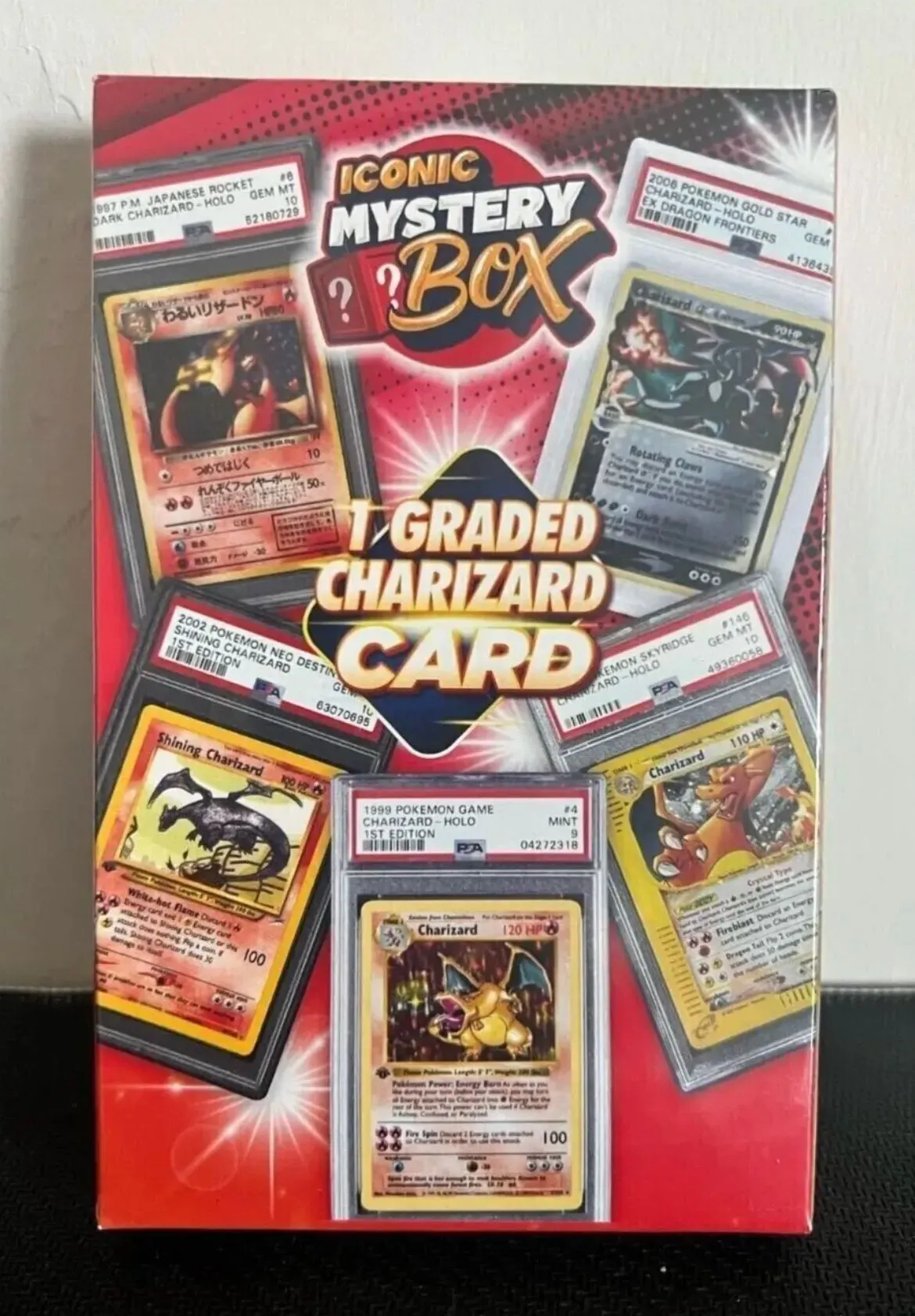 Product image for Iconic Mystery Graded Charizard Box | Factory Sealed | PSA BGS CGC | Pokemon TCG