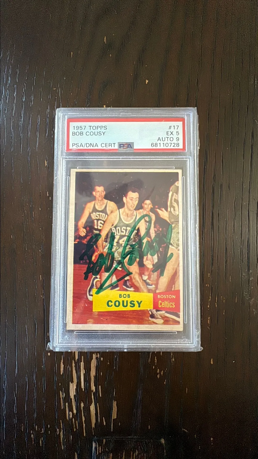 Product image for 1957 Topps Bob Cousy 17  PSA EX 5
