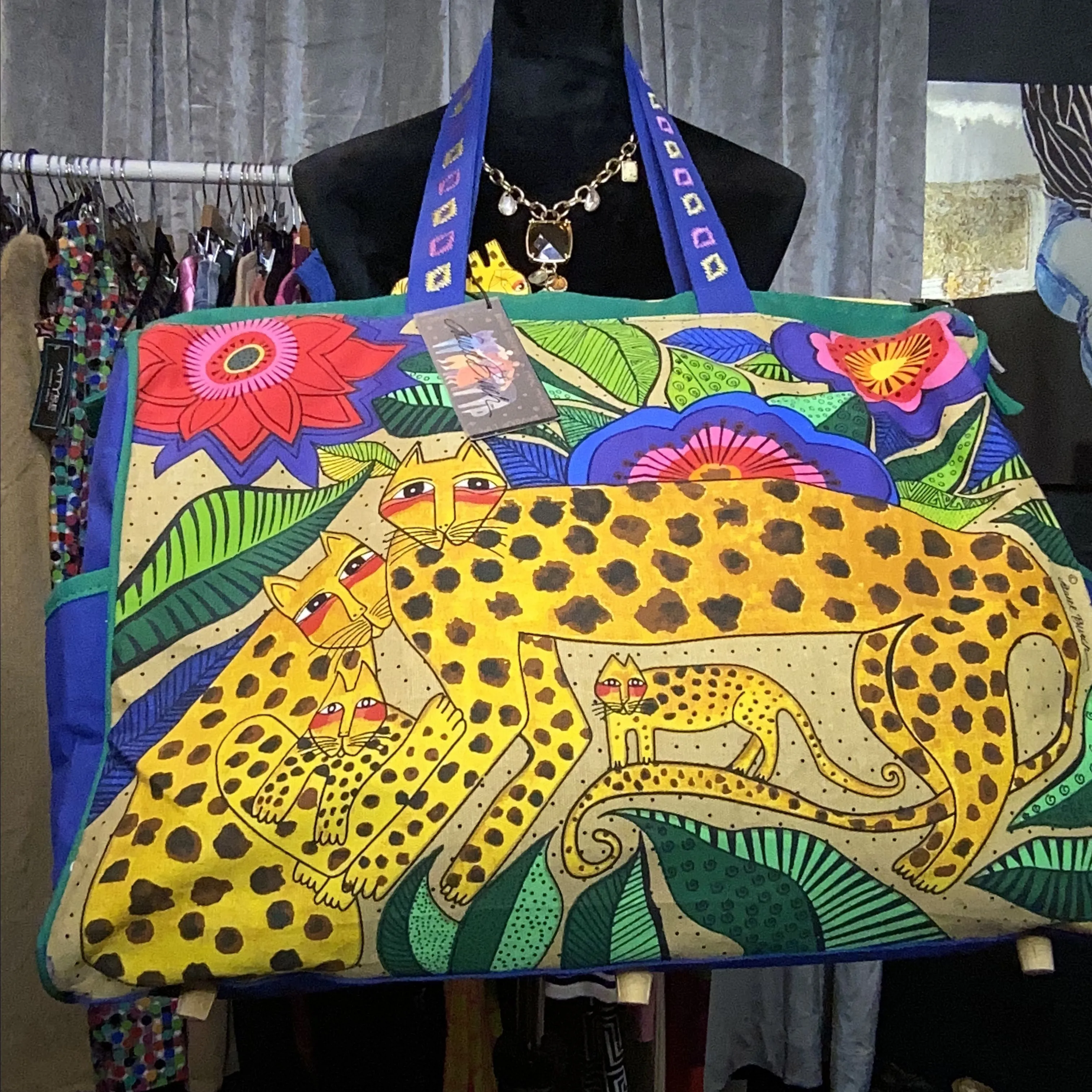 Product image for Laurel Burch shuffle deadstock