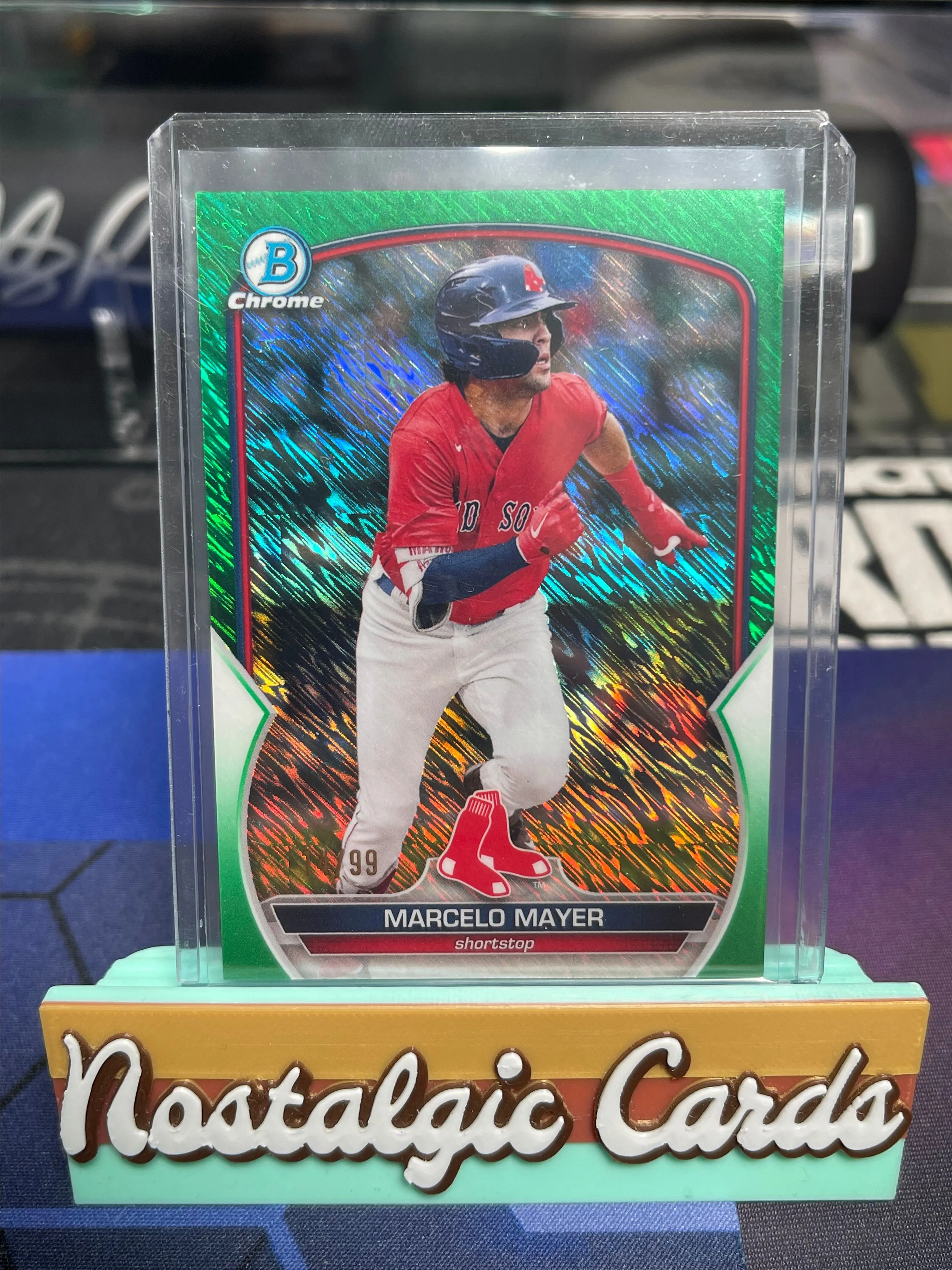 Product image for Marcelo Mayer 2023 Bowman Chrome <14/99 Green Shimmer> BOS Red Sox