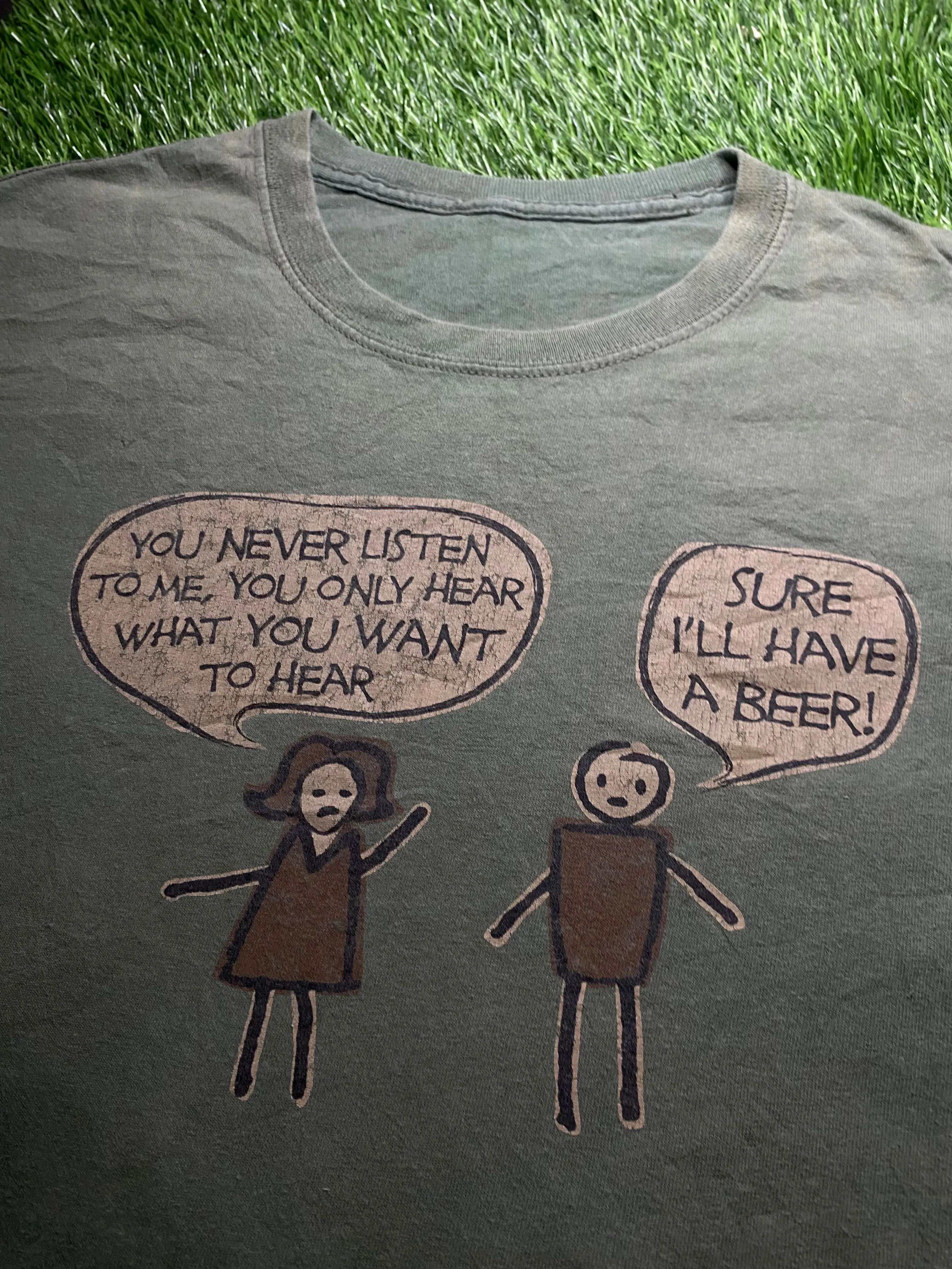 Product image for 97. 00s 'I'll Take A Beer' Comedy Tee Sz L