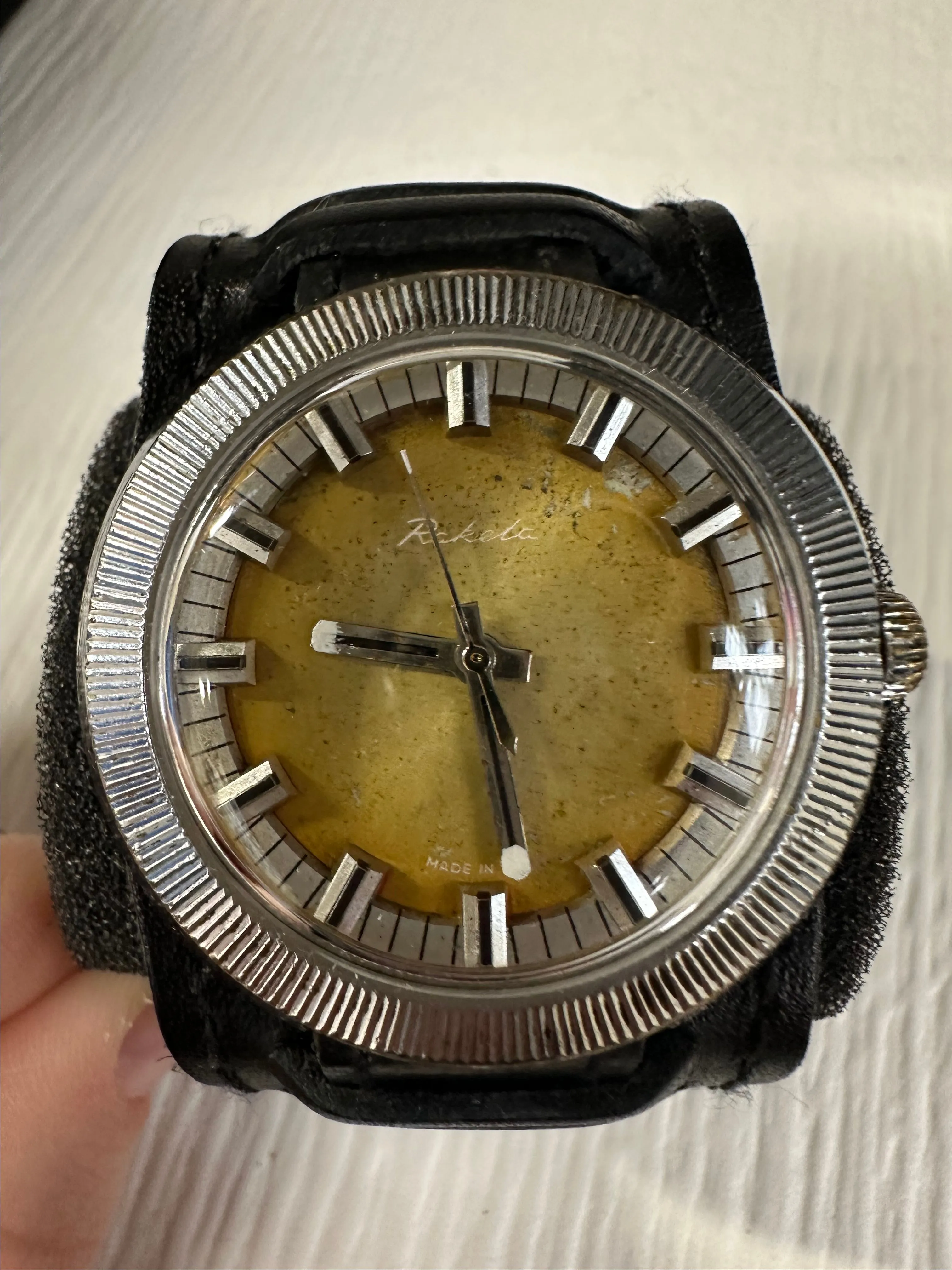 Product image for Men’s Raketa Vintage Russian puck ufo converting gladiator trench band watch