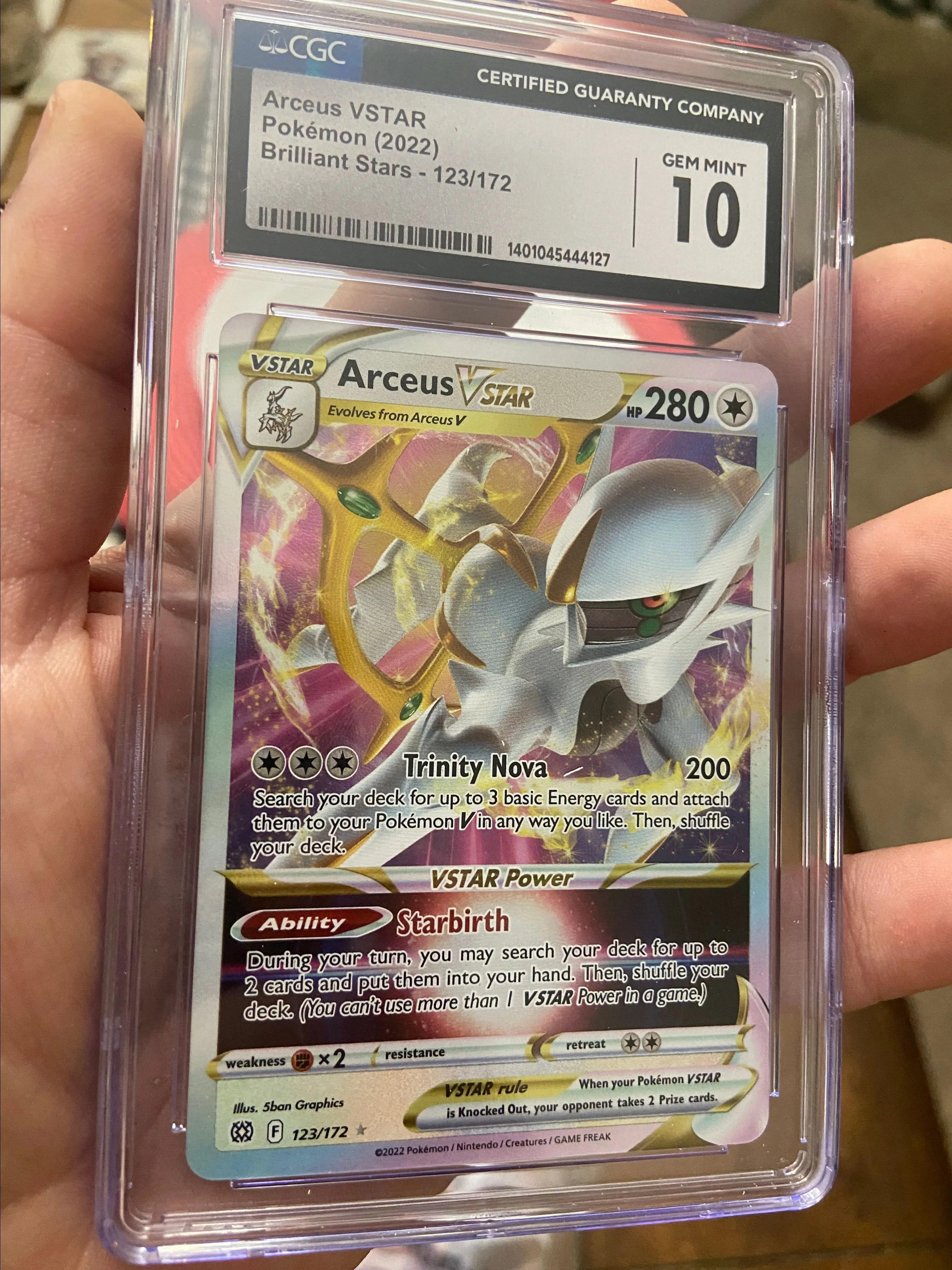arceus vstar pokemon card Arceus VSTAR Pokemon Crown Zenith Full Art Secret #GG70 PSA 10 main image 1