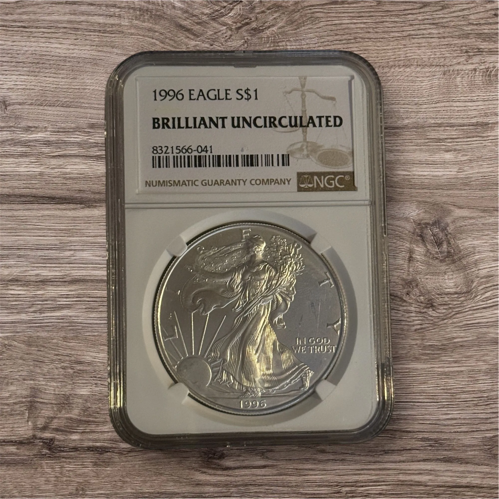 Product image for 1996 BU silver eagle