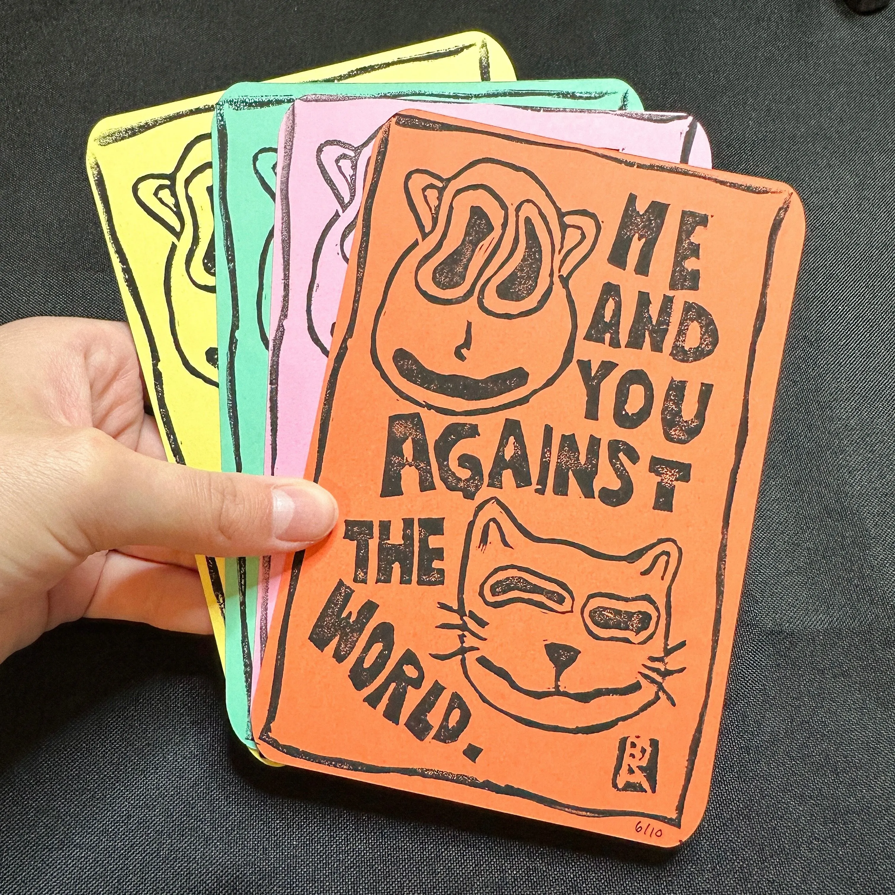 Product image for Me & You Against the World Lino Print