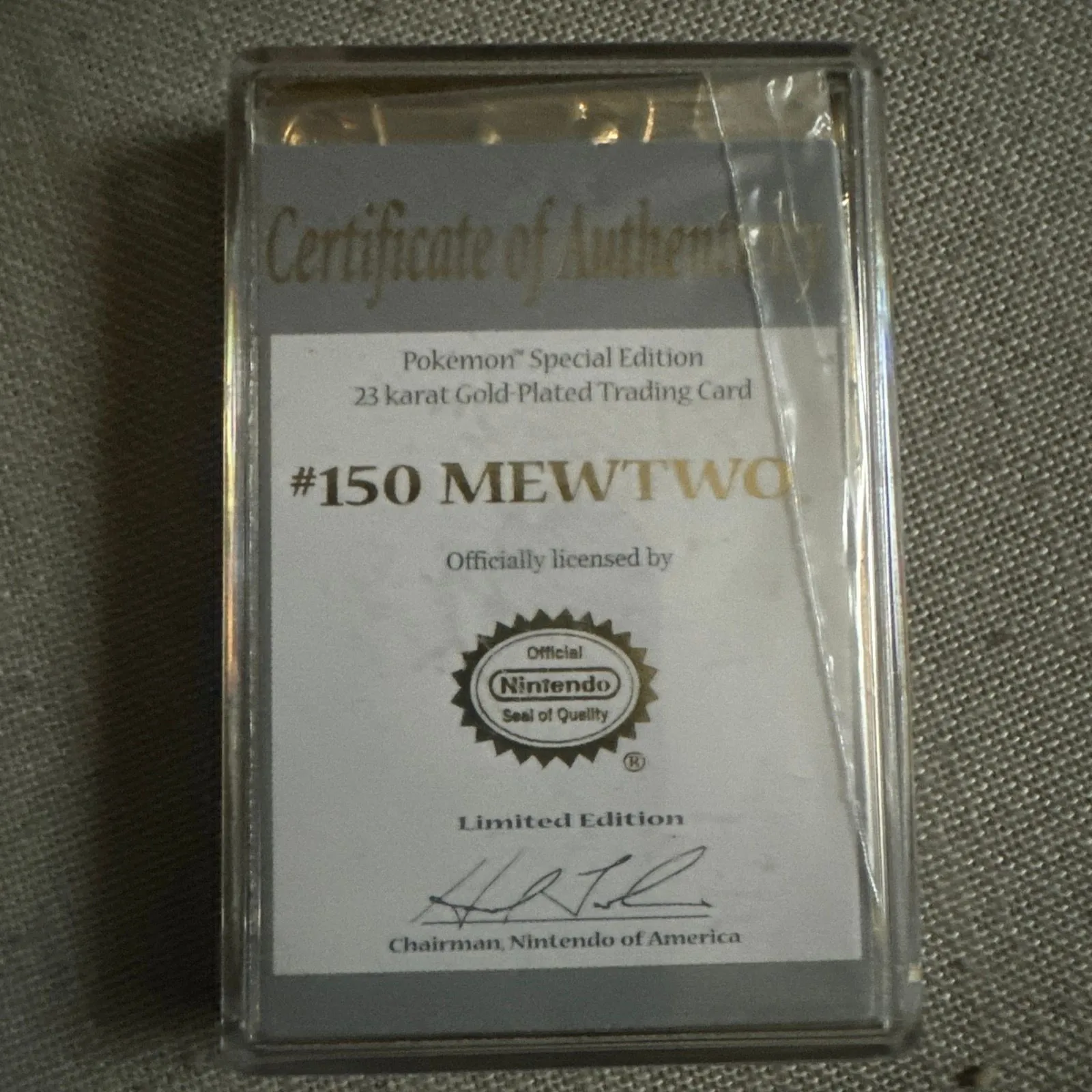pokemon 23k gold-plated trading card limited edition - mewtwo Pokemon 23K Gold-Plated Trading Card Limited Edition main image 0