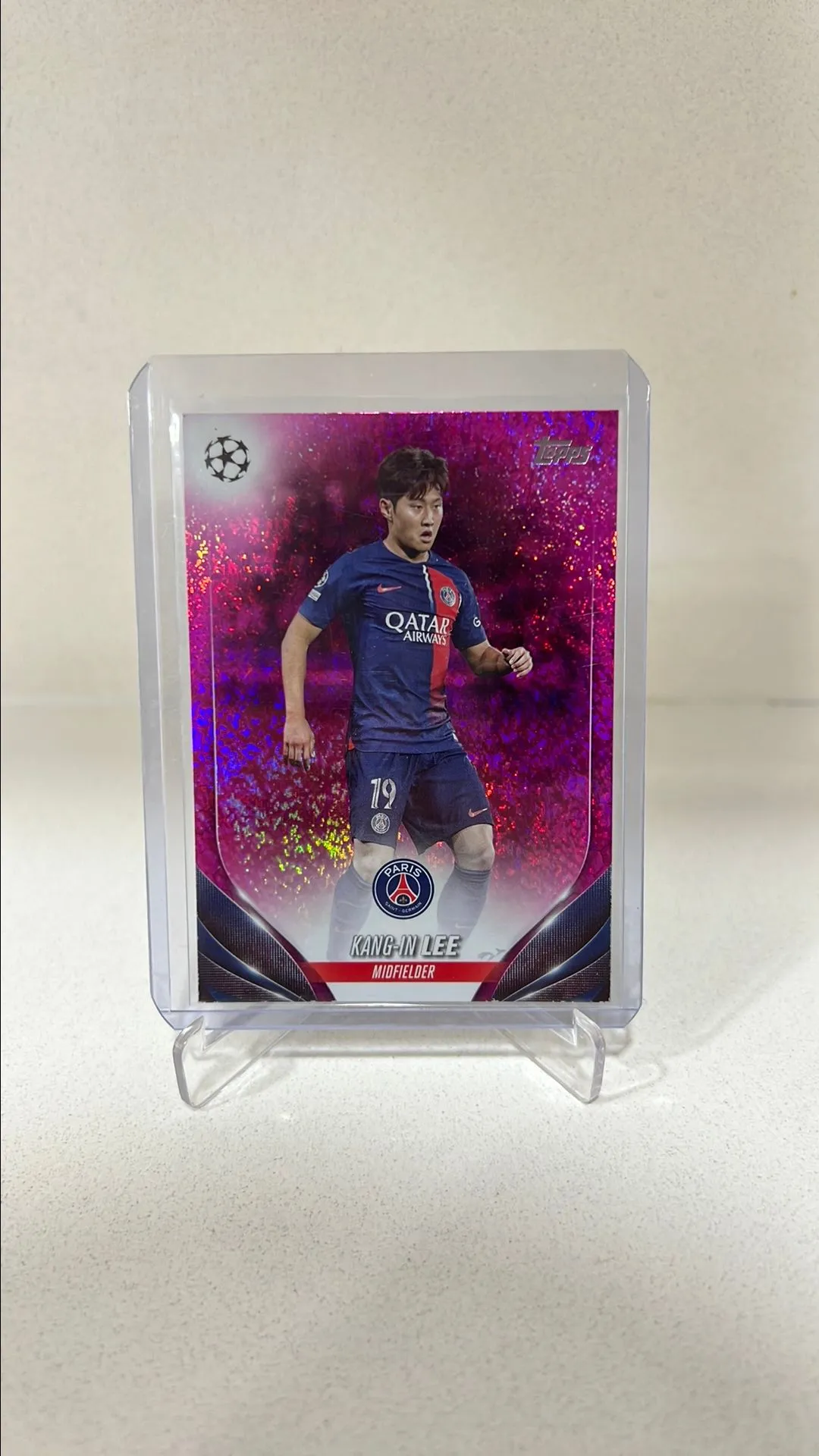 Product image for Kang-In Lee PSG 2023-2024 UEFA Club Competitions Pink Sparkle #194