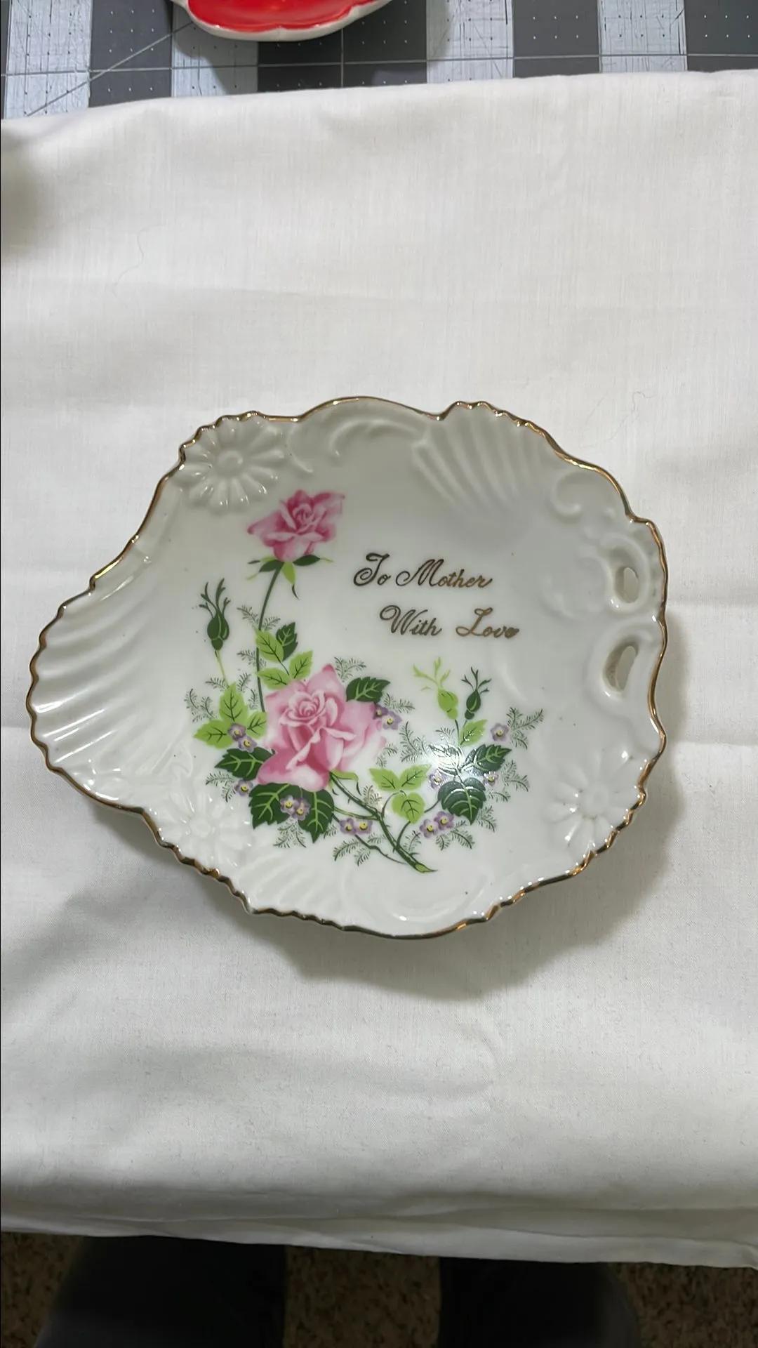 Product image for B00a Norcrest Crafted In Japan To Mother Trinket Dish 6.5 x 7