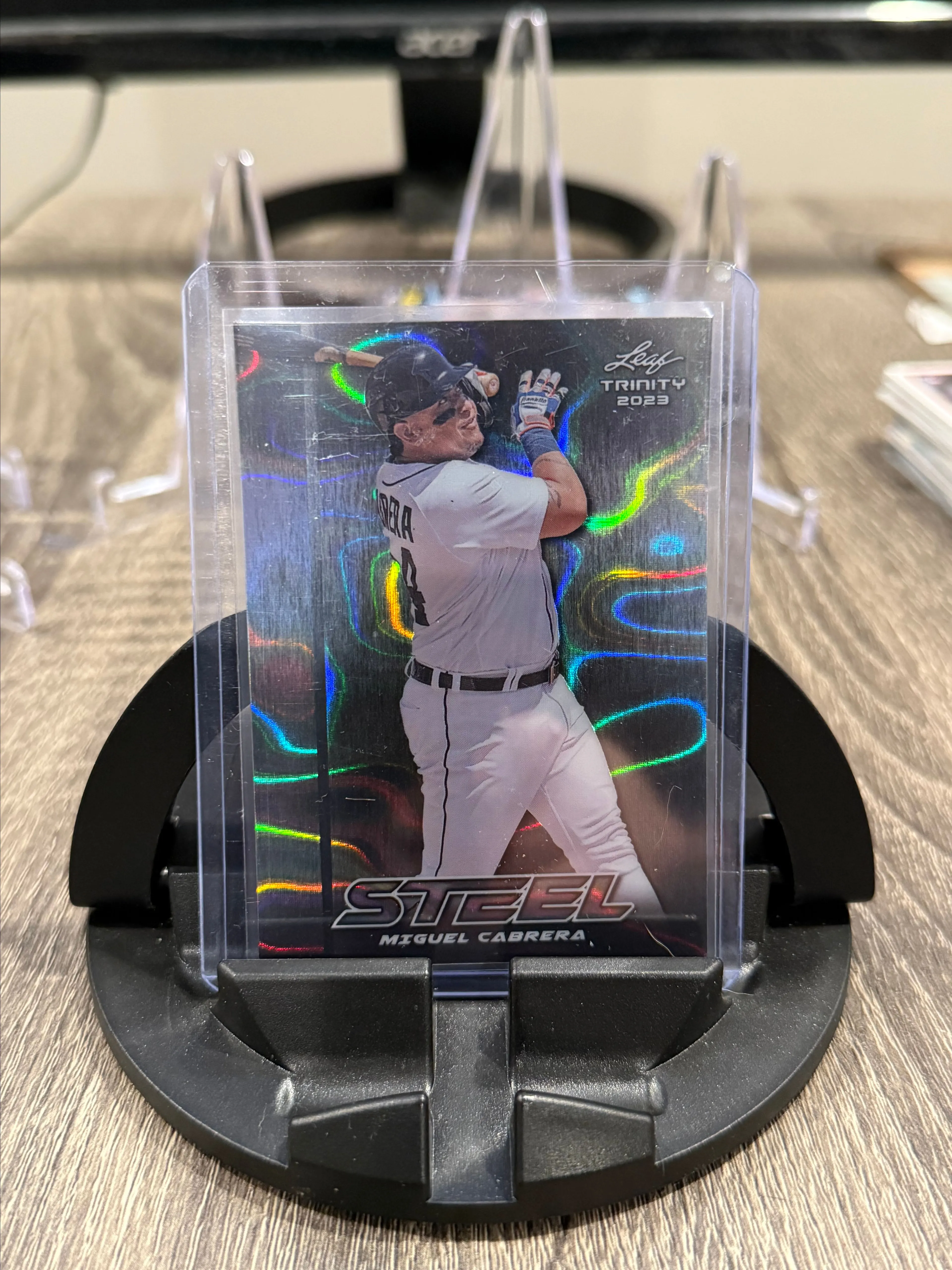 Product image for 2023 Leaf Trinity Baseball Steel Laser Miguel Cabrera S-47