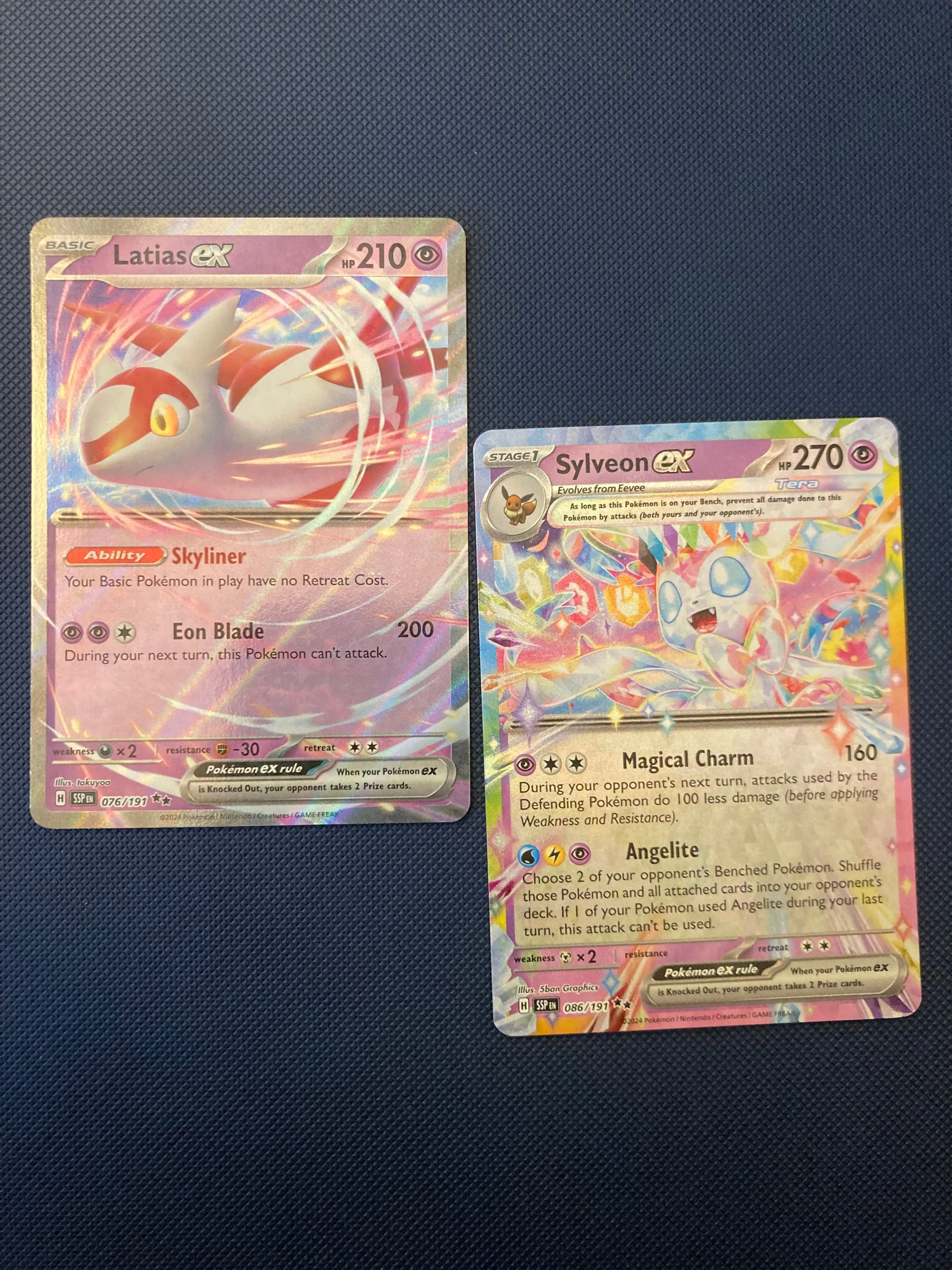 Product image for TWO Surging Sparks EX- Latias & Sylveon