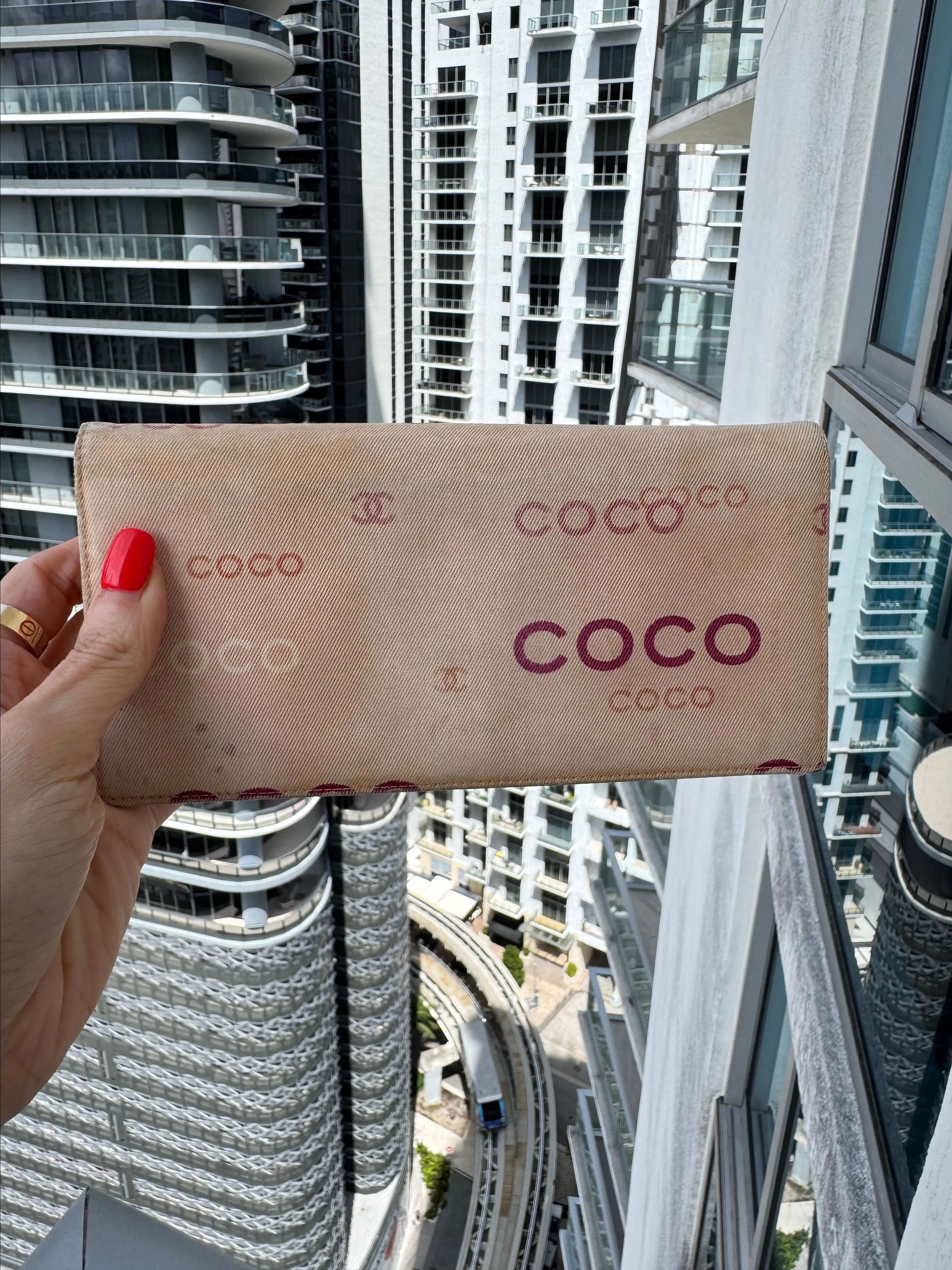 Product image for 8. CHANEL Coco Print canvas wallet