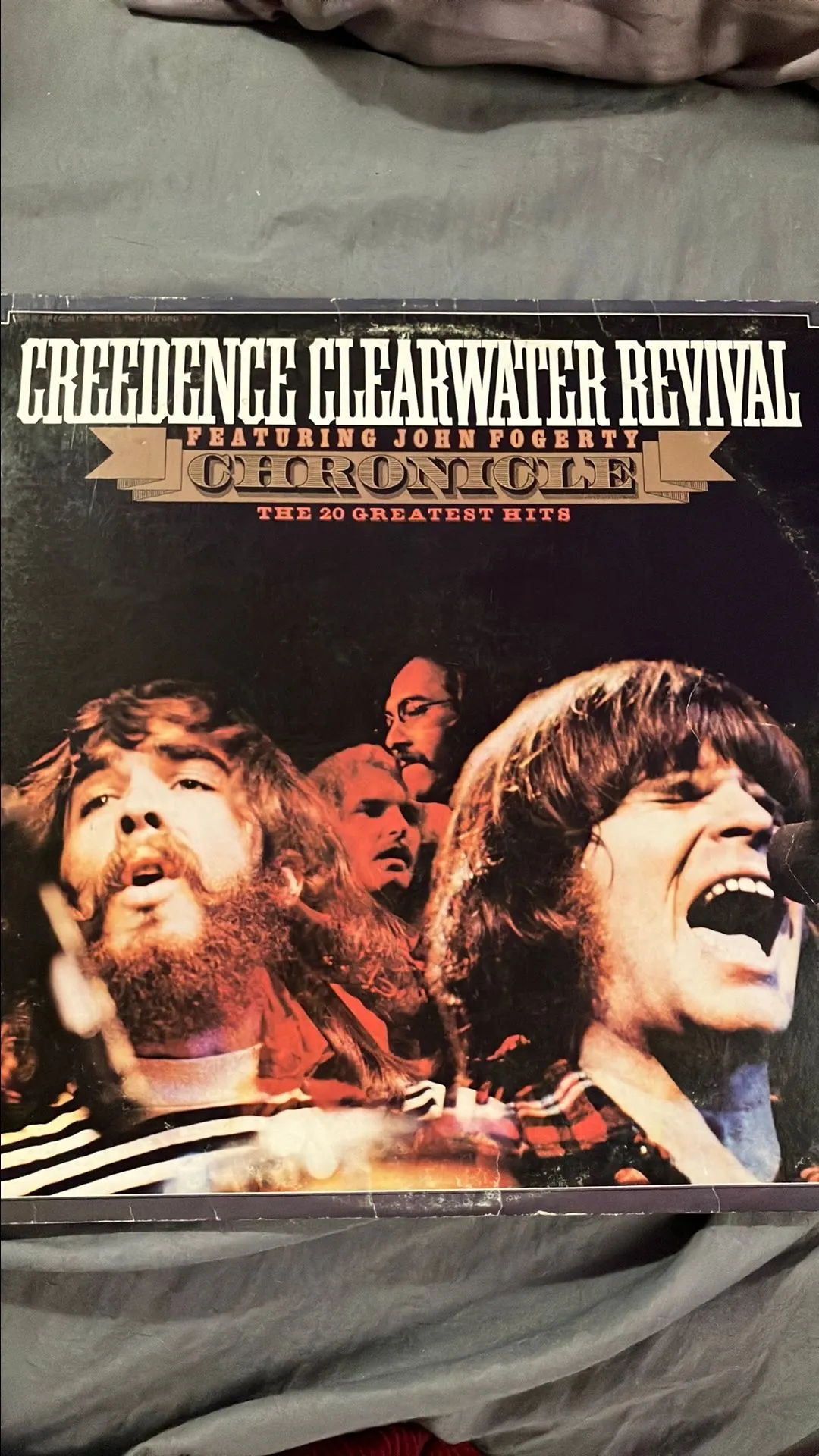 Product image for Creedence Clearwater Revival Featuring John Fogerty Chronicles 20 Greatest Hits vinyl 2LP