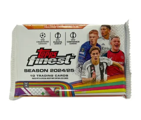 Product image for 2024-25 Topps UEFA Club Competitions Finest Soccer Hobby Pack Personal