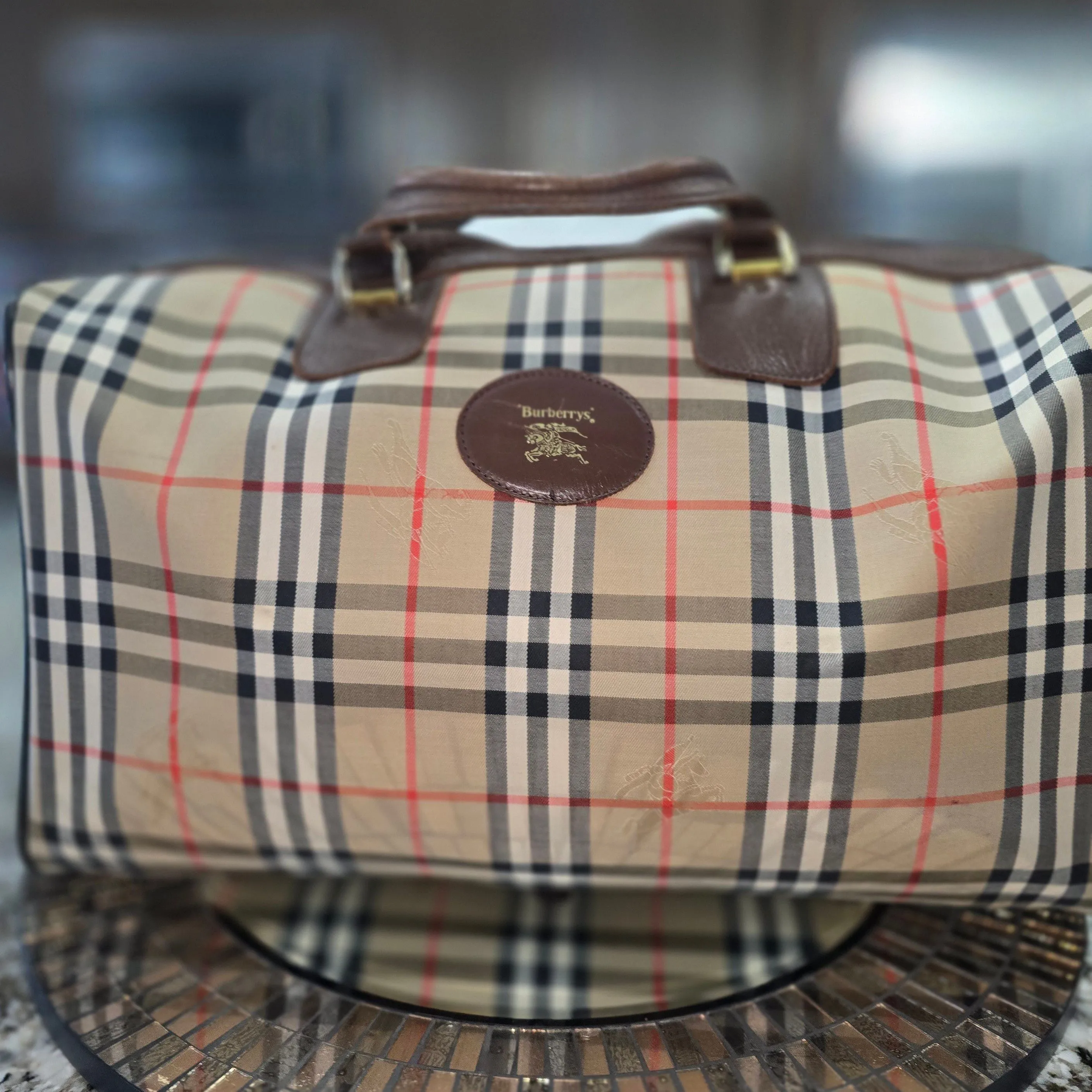 Product image for Authentic Burberry Nova Check Boston Bag