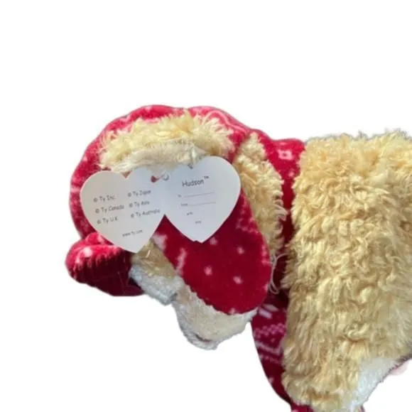 Product image for Ty Plush Stuffed Animal Bear Tan Red