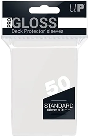 Image du produit pour ULTRA PRO – Deck Protector Sleeves PRO GLOSS – Blanc (50 Sleeves)