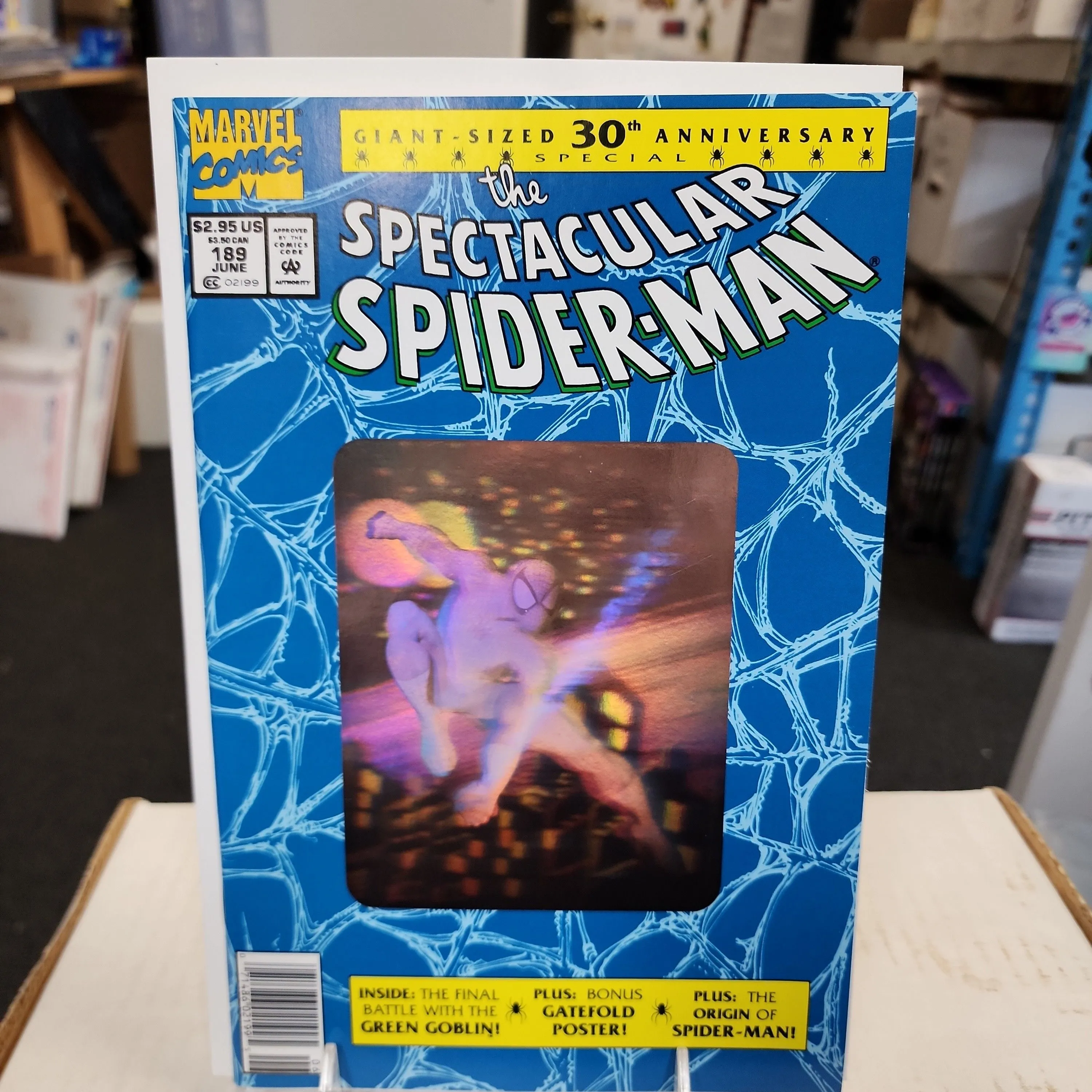 Product image for Spectacular Spider-man #189 (1992)...NM...Hologram cover