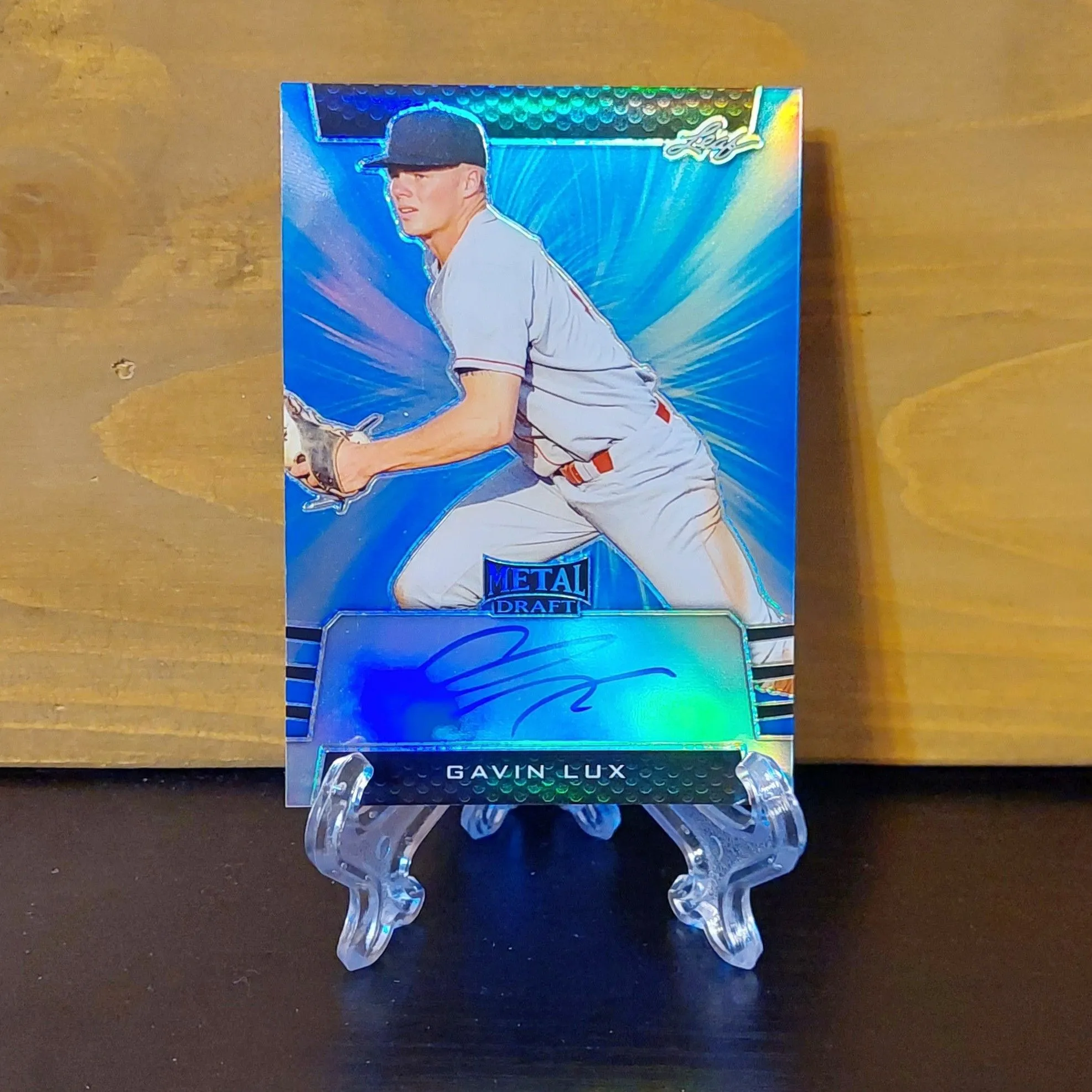 Product image for 2019 Leaf Metal Draft Gavin Lux Autograph Blue Prizm #/30