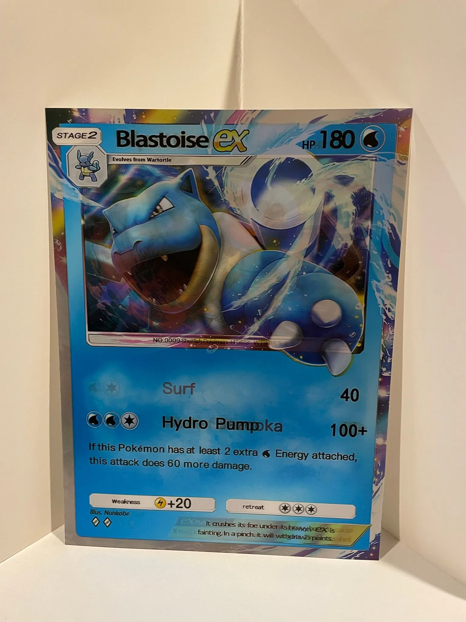BlastoiseEX Squirtle Wartortle Blastoise Pokemon Jumbo Card 3D Holographic  Lenticular Poster  Whatnot: Shop, Sell, Connect