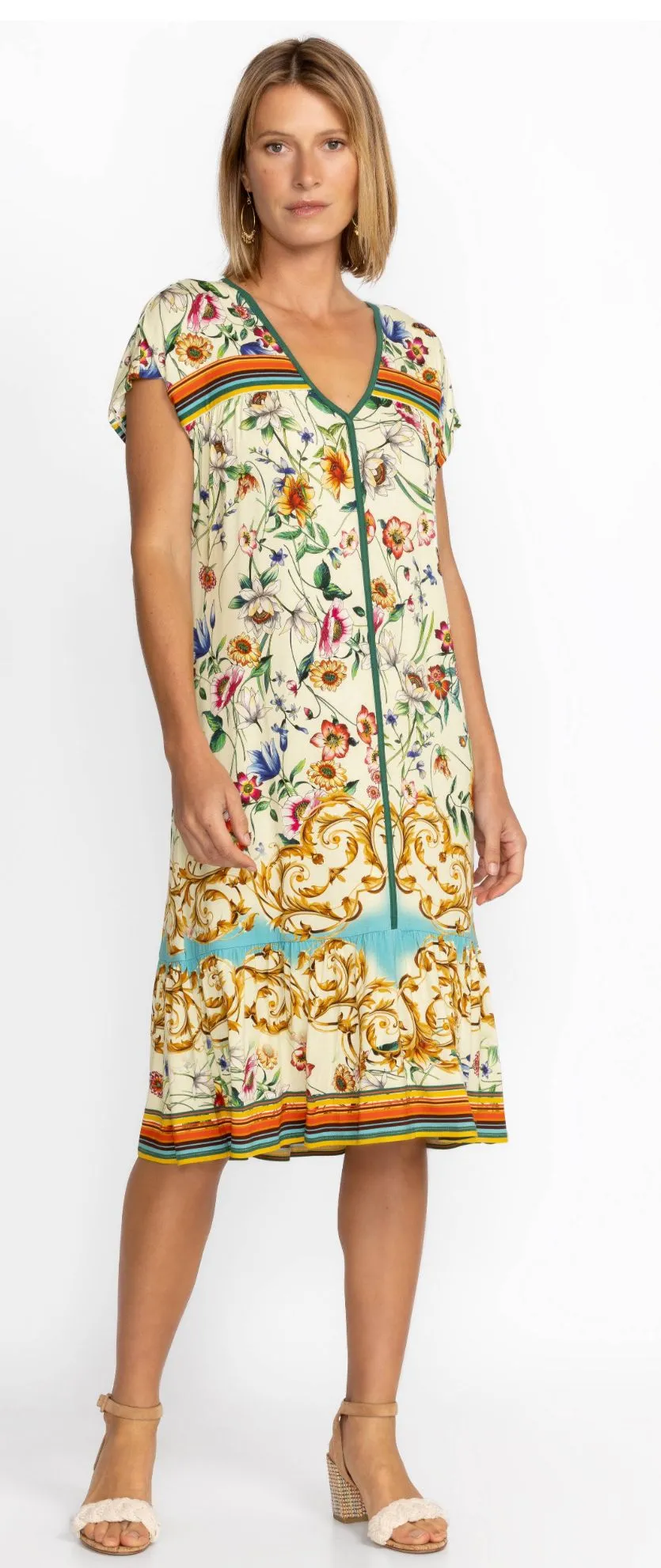 Product image for 1 Johnny Was Felix Trapese Dress Sz XL NWT MSRP $210 SOLD OUT