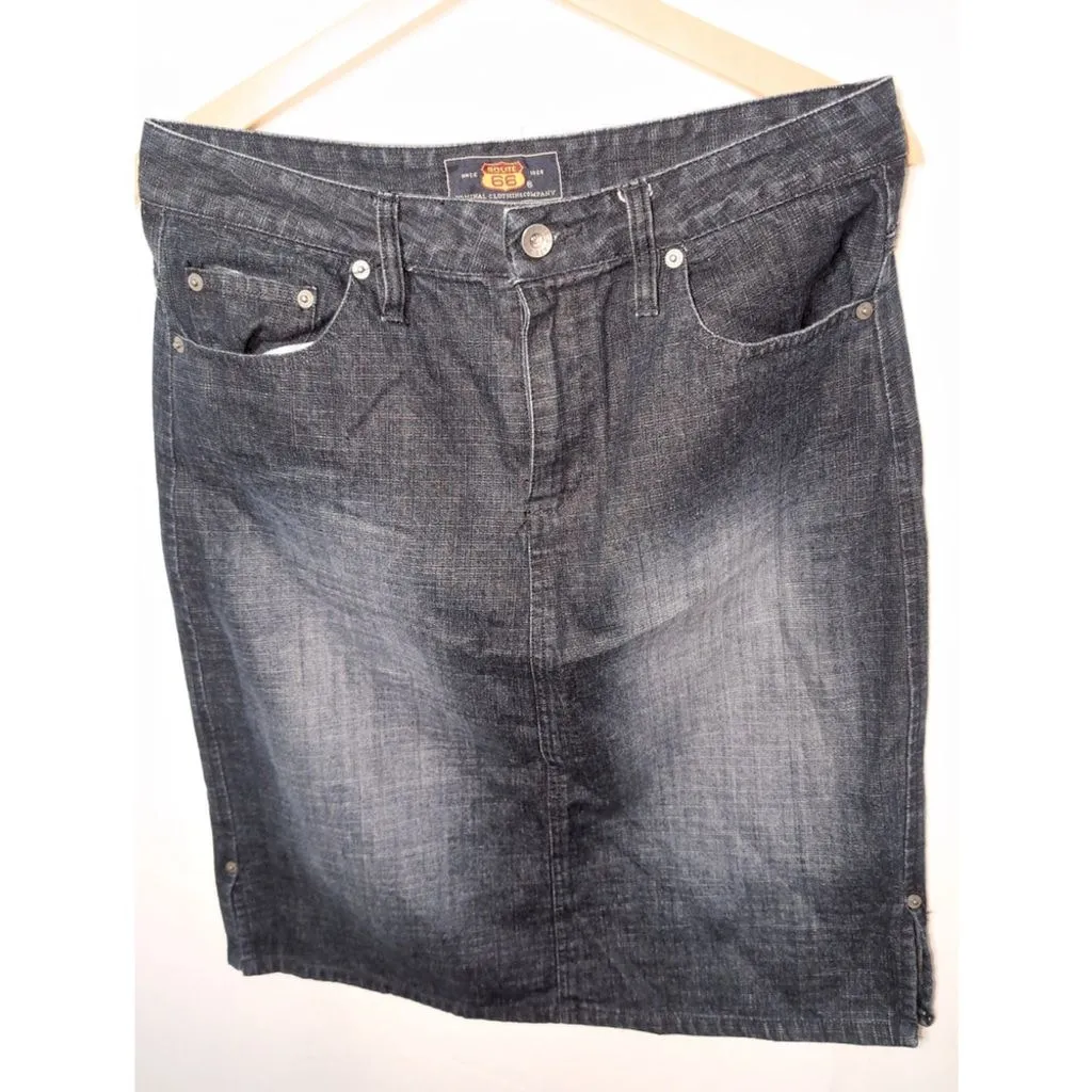 Product image for Route 66 Jean Skirt, Women's Size 12, Distressed