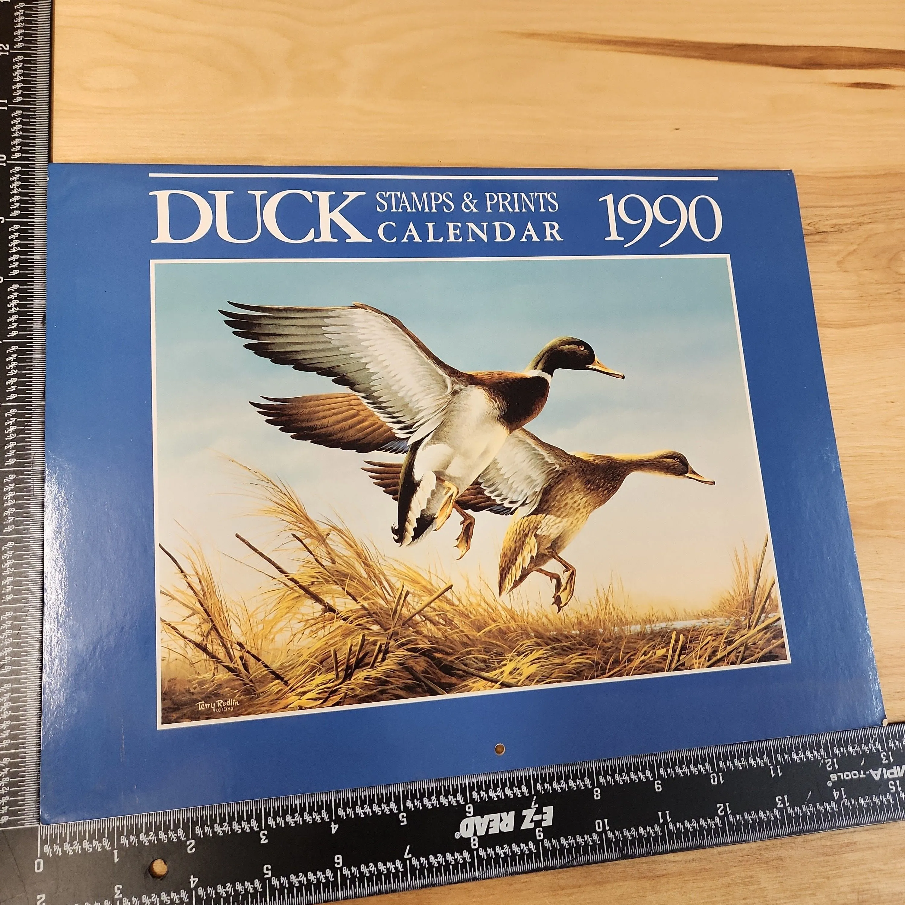 Product image for Duck Stamps & Prints Art Calendar 1990 Vintage