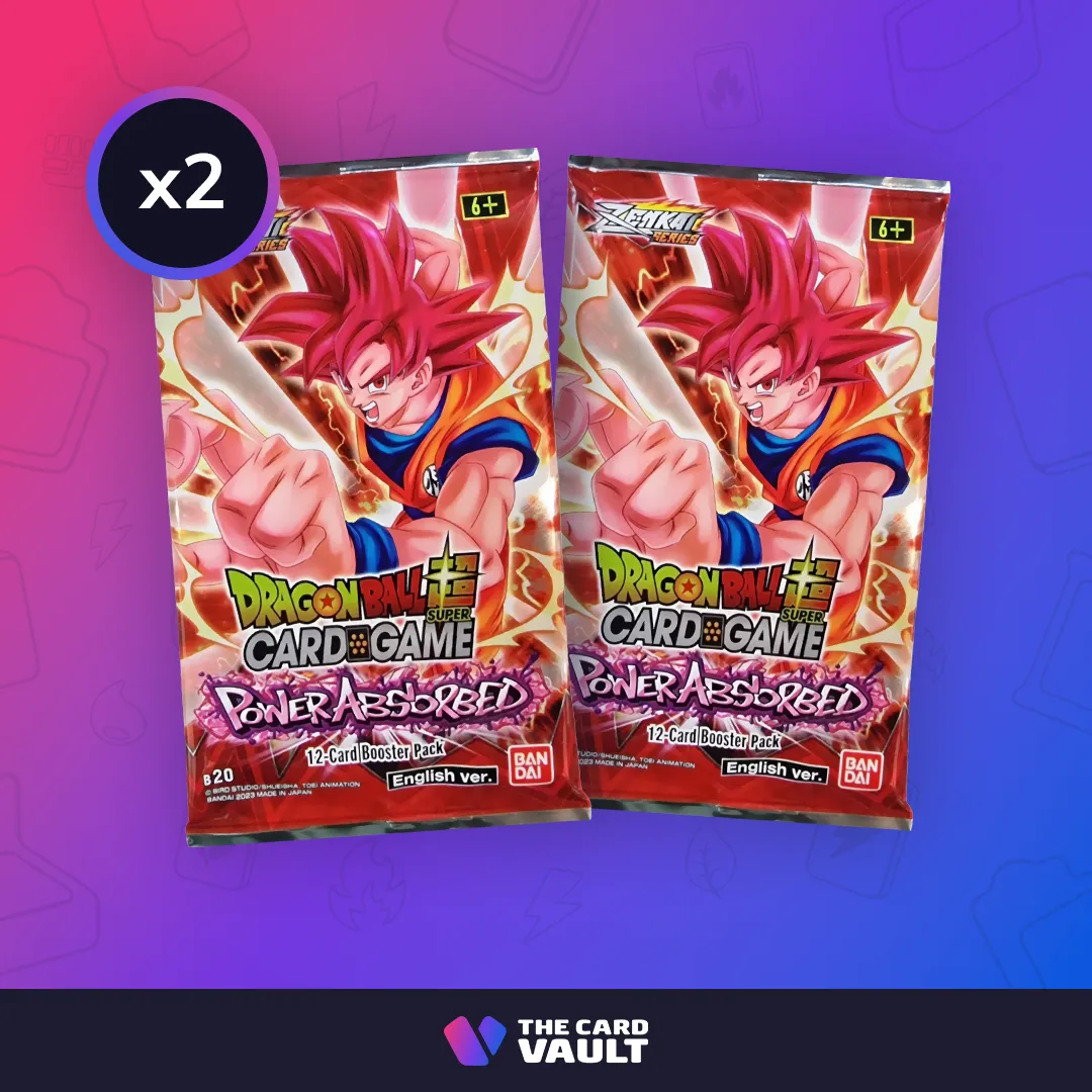 Product image for 2 x Dragon Ball Super CG - Masters - Zenkai Series Set 03 - Power Absorbed (DBS-B20) Booster Pack