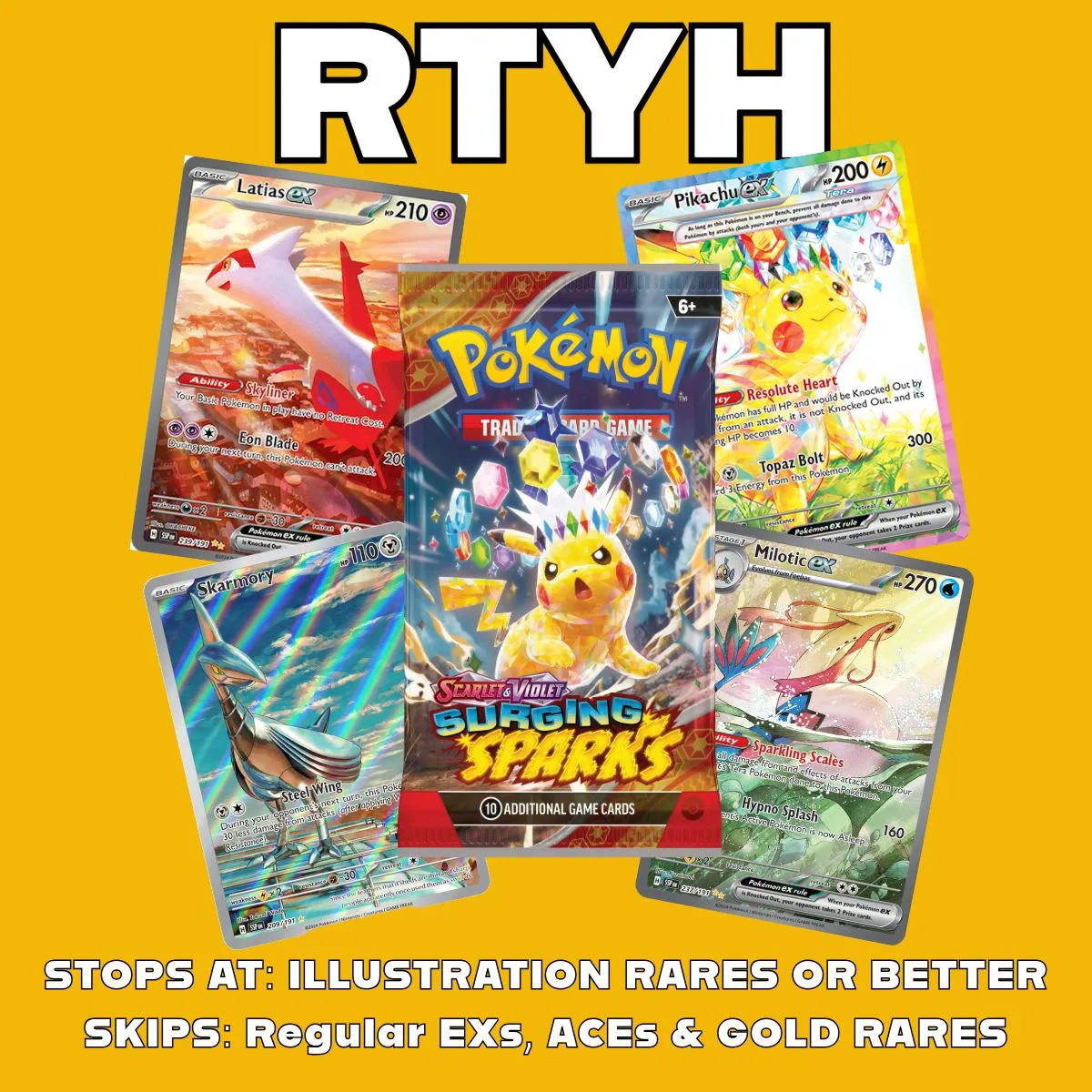 Product image for Surging Sparks RTYH: Illustration Rare or Better Stops!