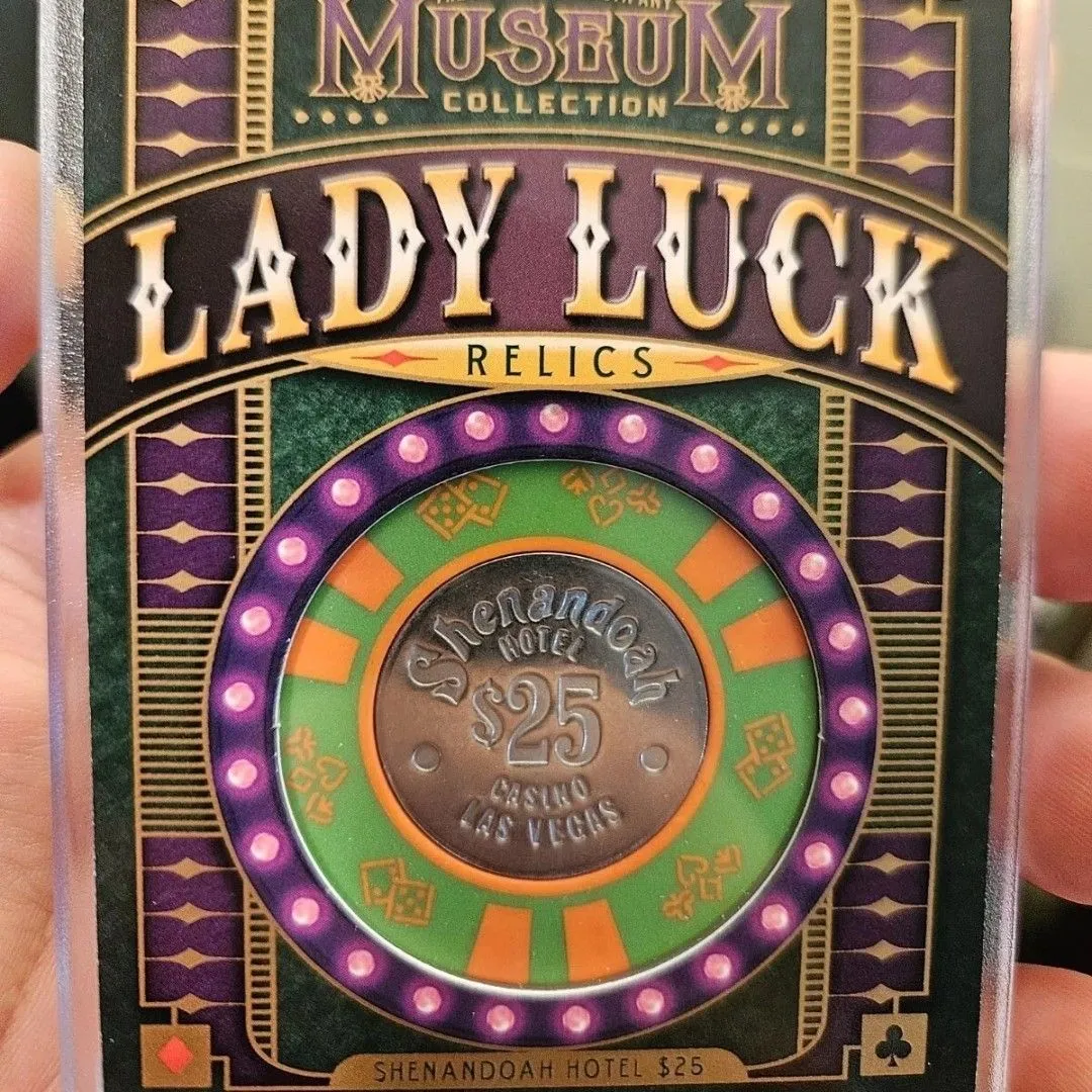 Product image for 2023 Goodwin Champions Lady Luck $25 Shenandoah Casino Chip CASE HIT SSP RELIC
