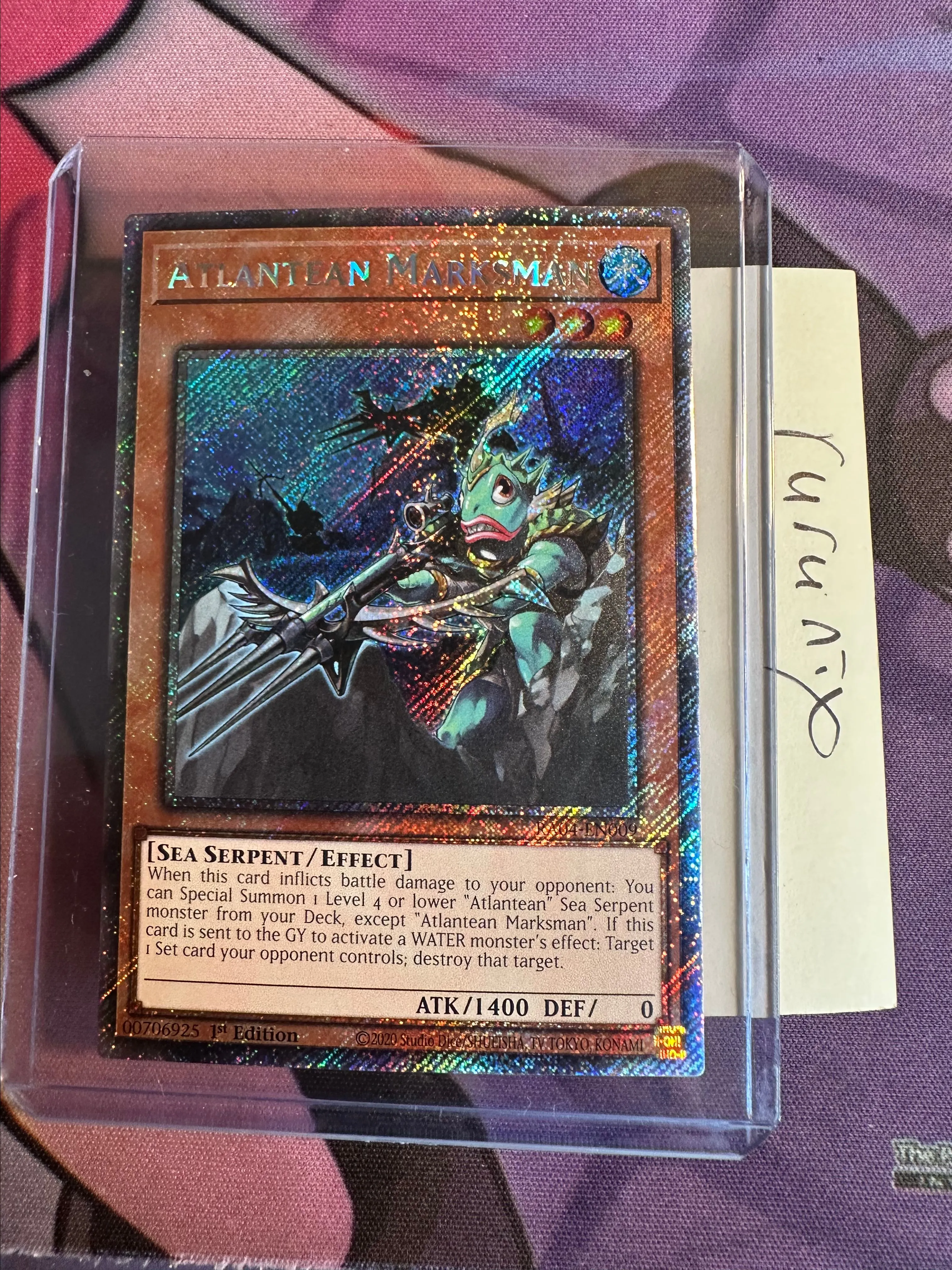 Yugioh Atlantean Marksman (Platinum Secret Rare) RA04-EN009 - Quarter  Century Stampede  Whatnot: Shop, Sell, Connect