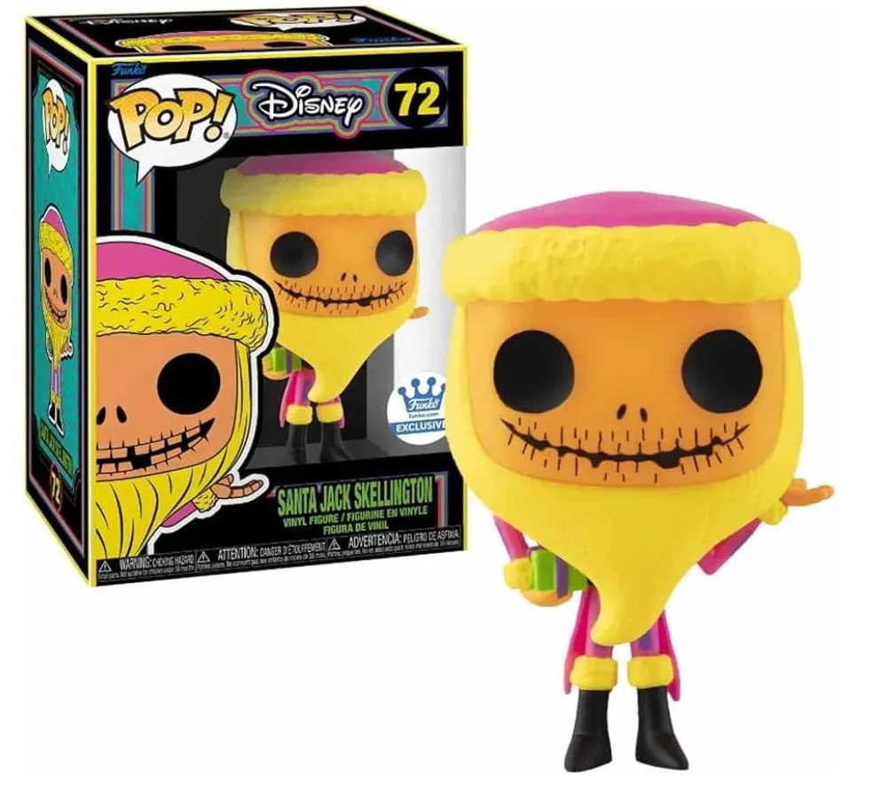 Product image for Funko Pop! Disney- Santa Jack Skellington Blacklight- Funko Shop Exclusive