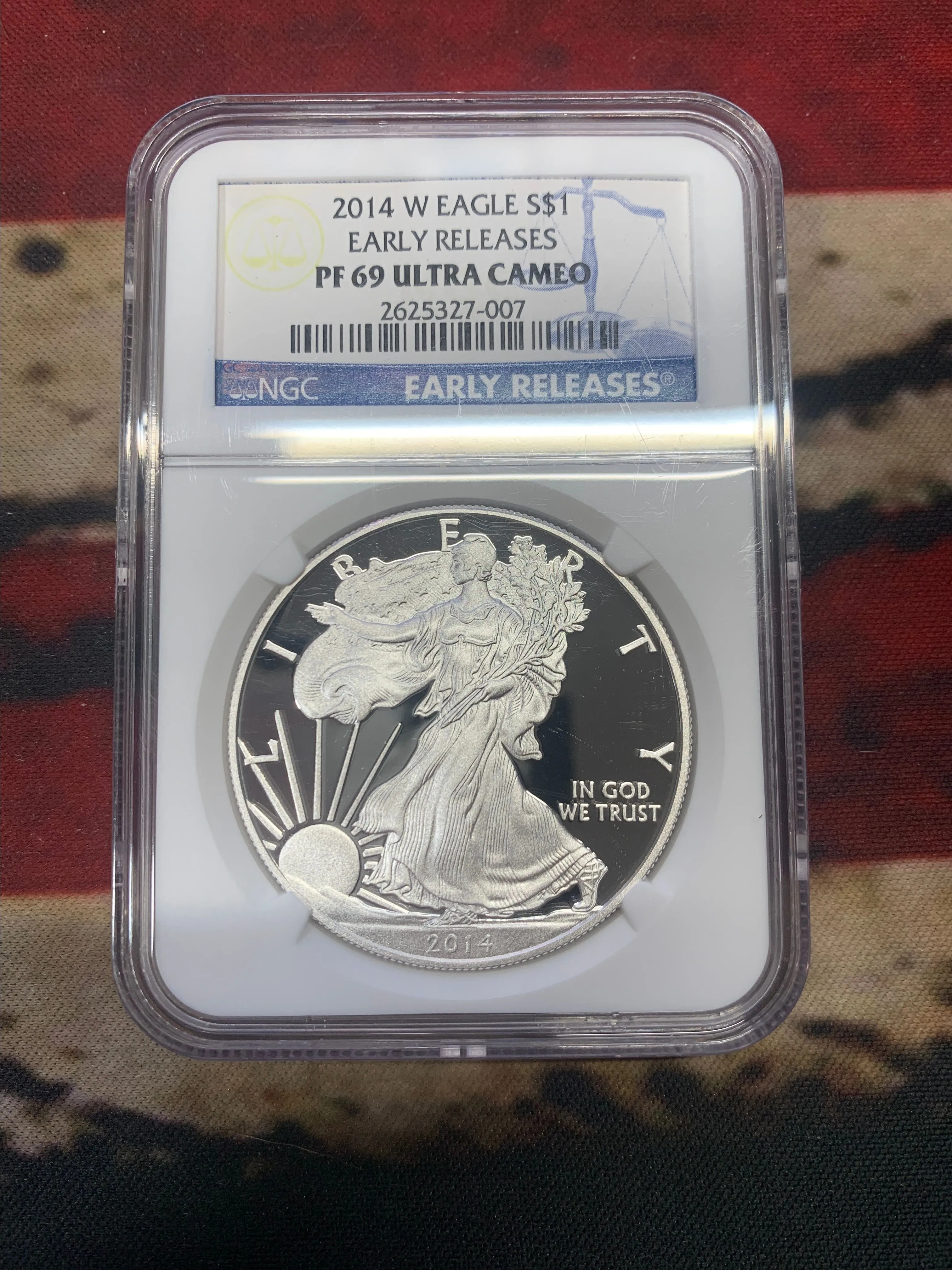 Product image for 2014 W NGC PF69 EARLY RELEASE ULTRA CAMEO ASE AMERICAN SILVER EAGLE