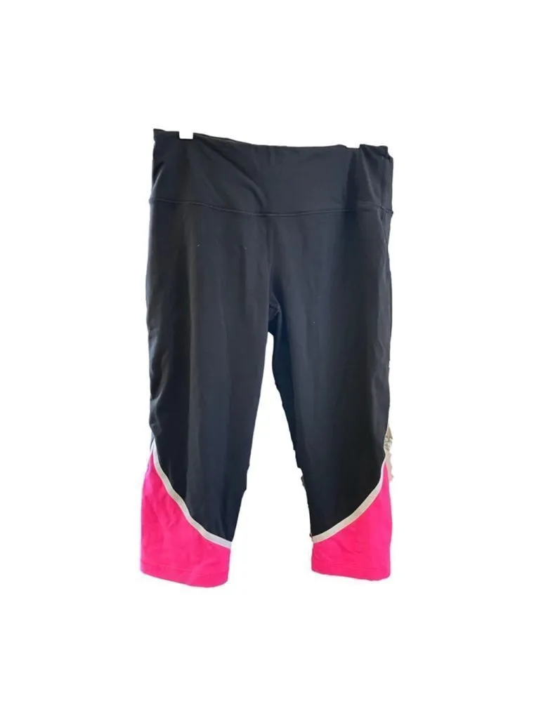 Product image for Women's Victoria's Secret Crop Leggings Size M Black Pink