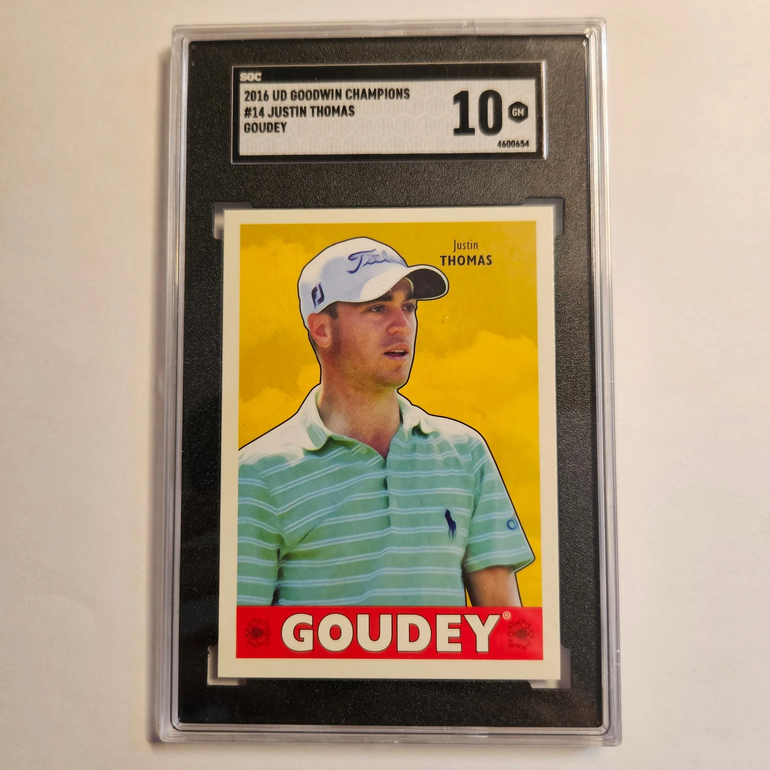 Product image for Justin Thomas #14 2016 Upper Deck Goodwin Champions - SGC 10 - GOUDEY