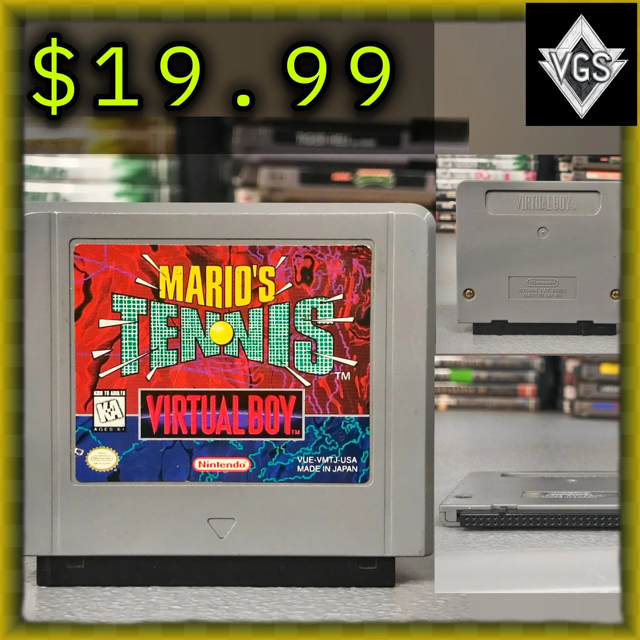 Product image for Mario Tennis (Nintendo Virtual Boy, 1995)