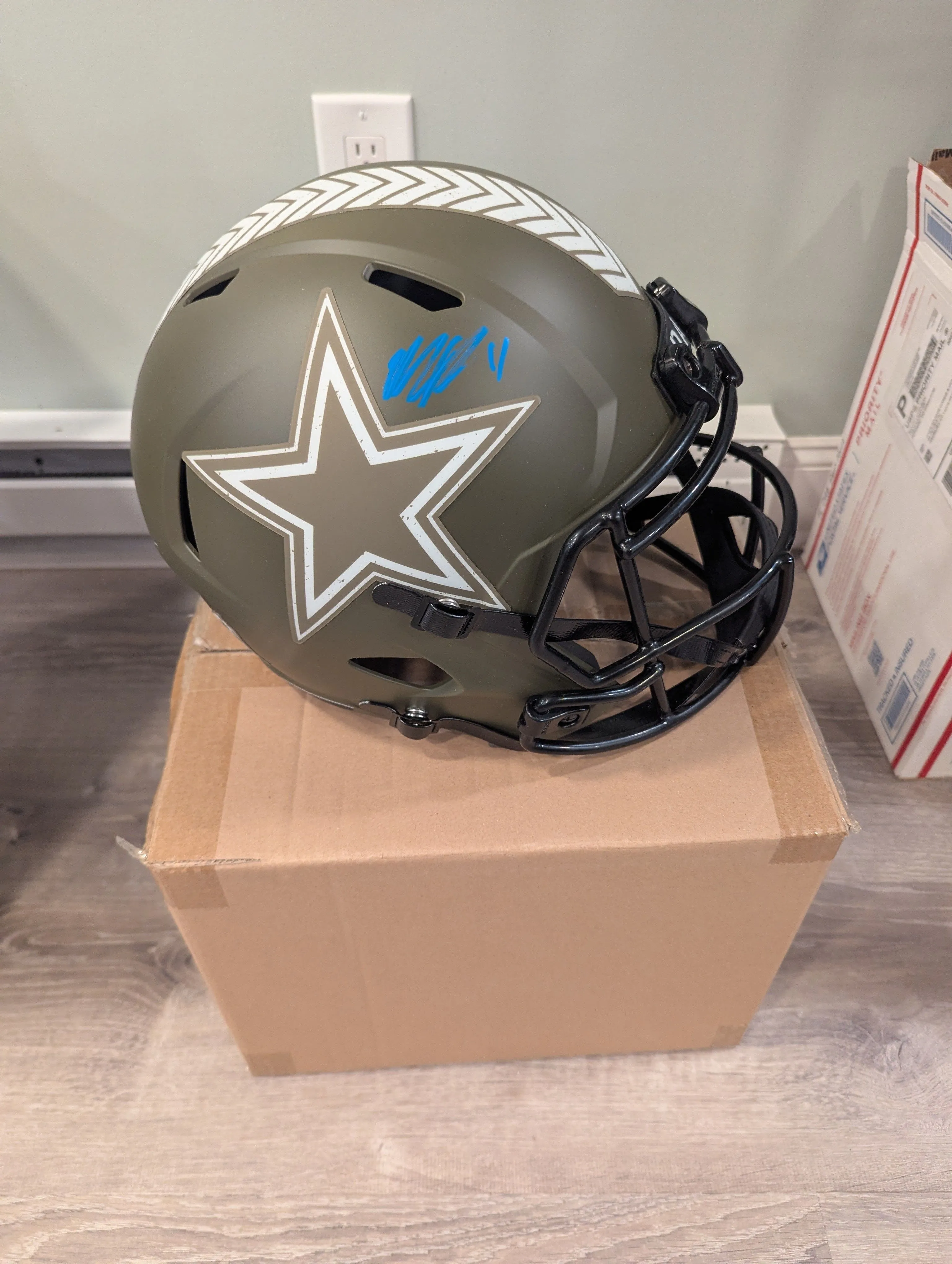 Product image for Micah Parsons Signed Full Size STS Dallas Cowboys Rep Helmet