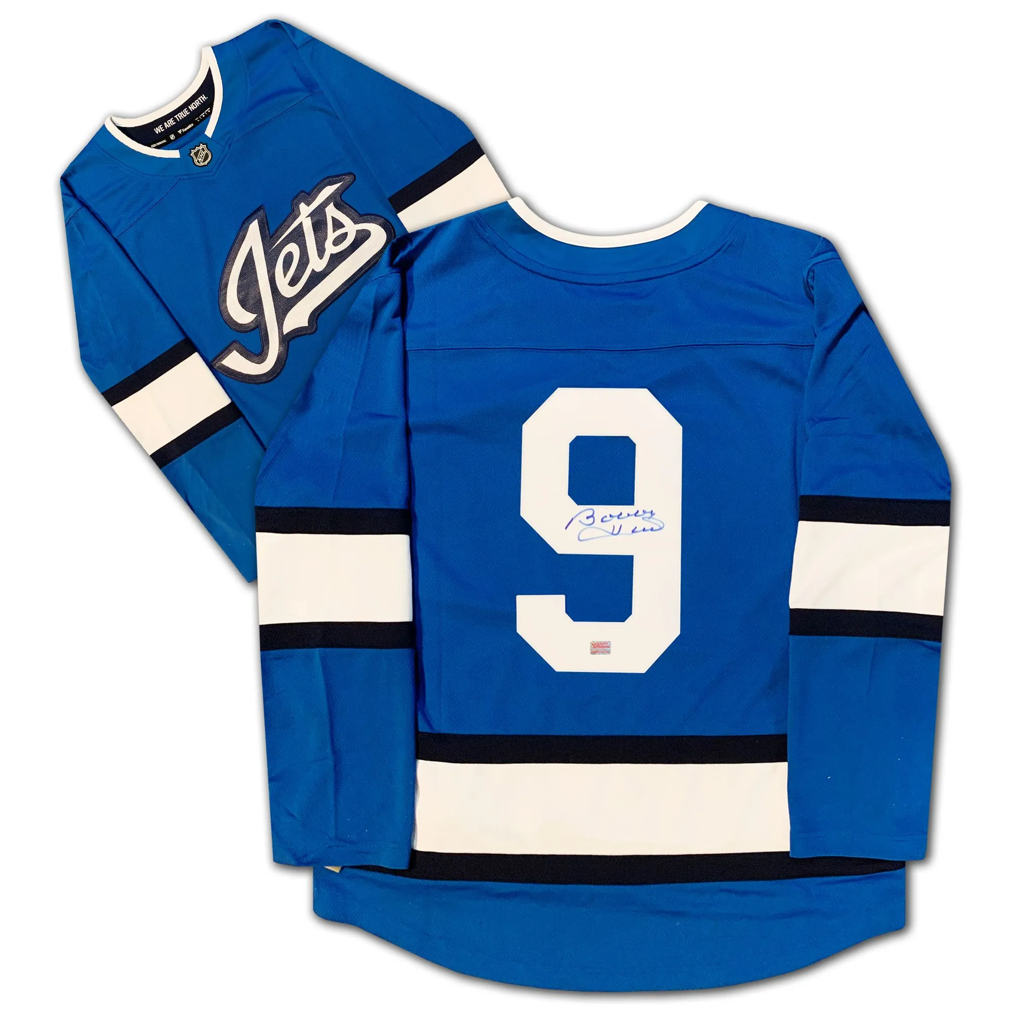 Product image for Bobby Hull Autographed Blue Winnipeg Jets Alternate Jersey