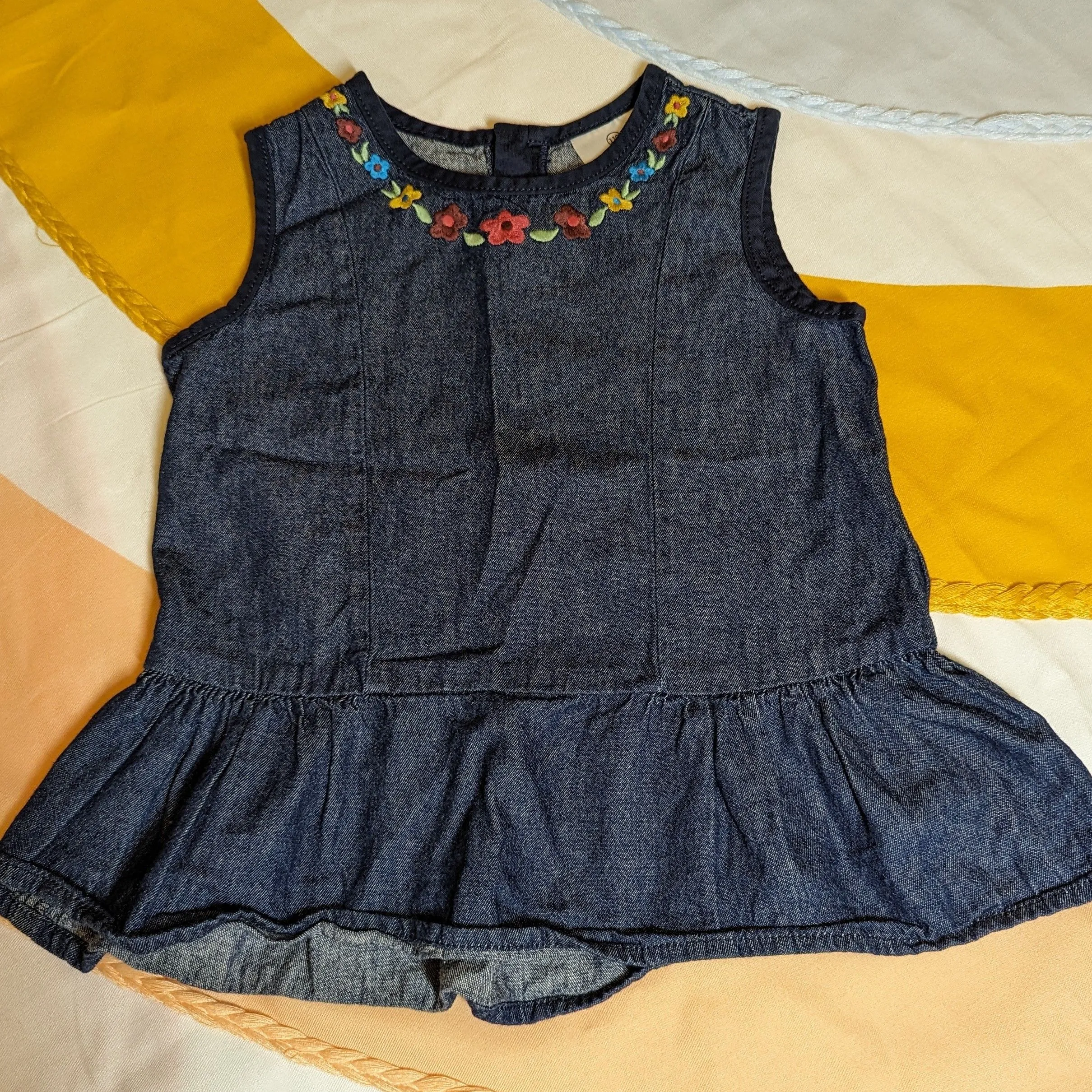 Product image for Hanna Andersson chambray peplum top Size 110 (5)