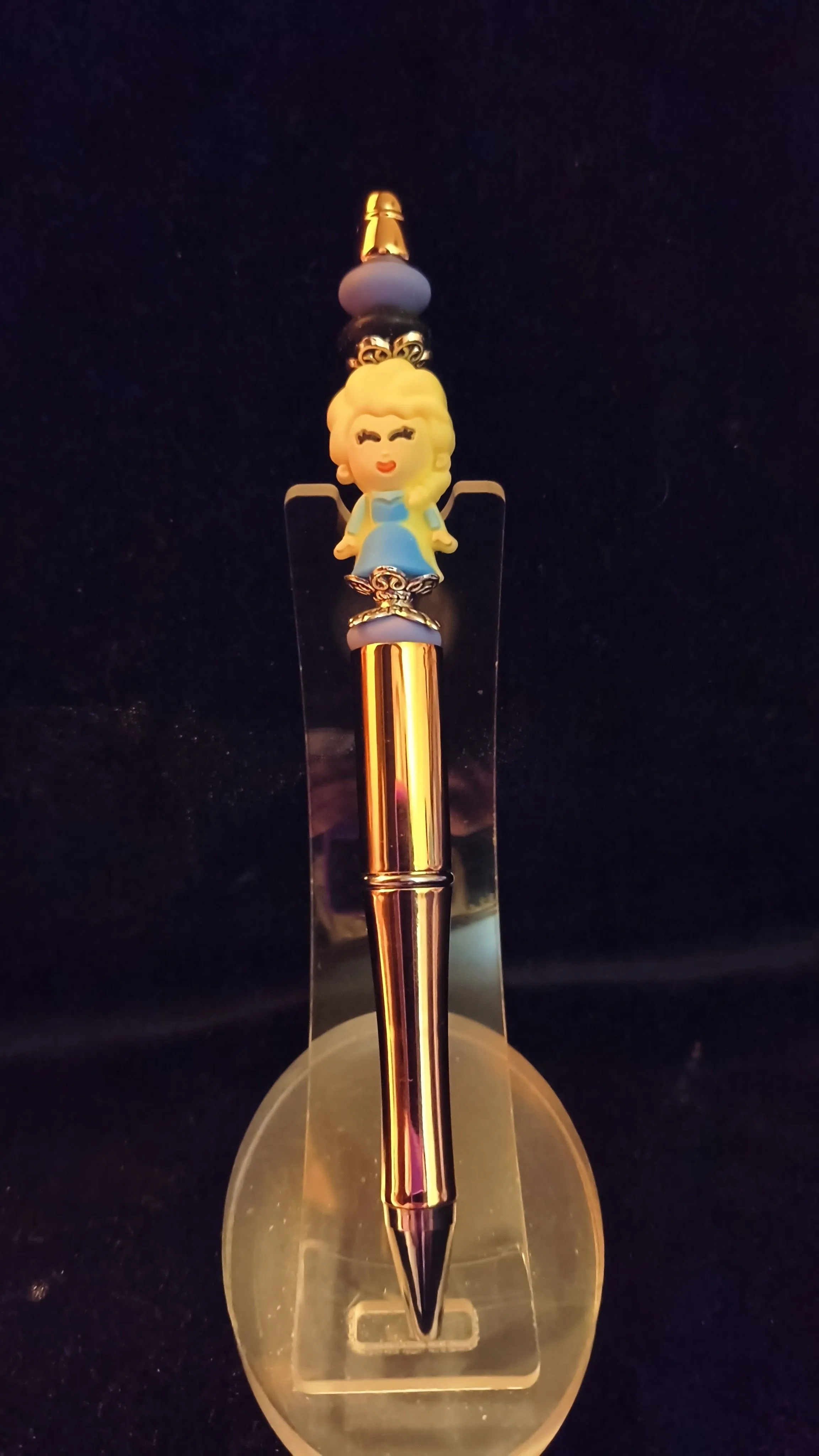Product image for Beadable Pens - Gold Chrome Princess Elsa #301
