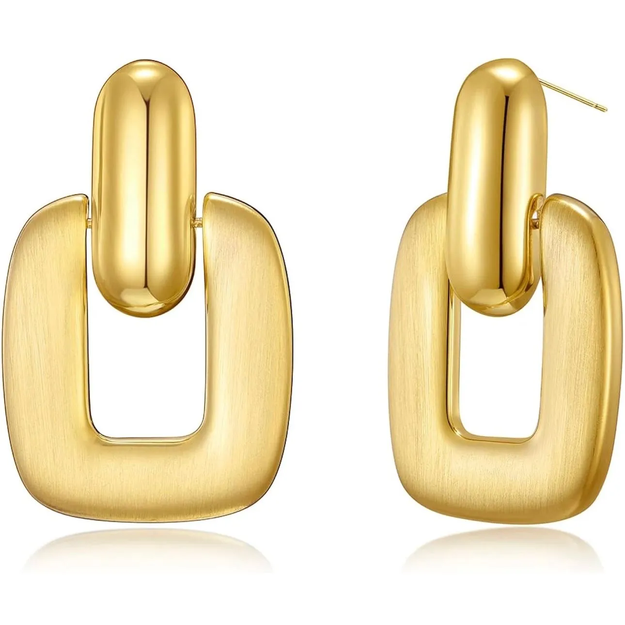 Product image for NIB Gold Hoop Dangle Earrings