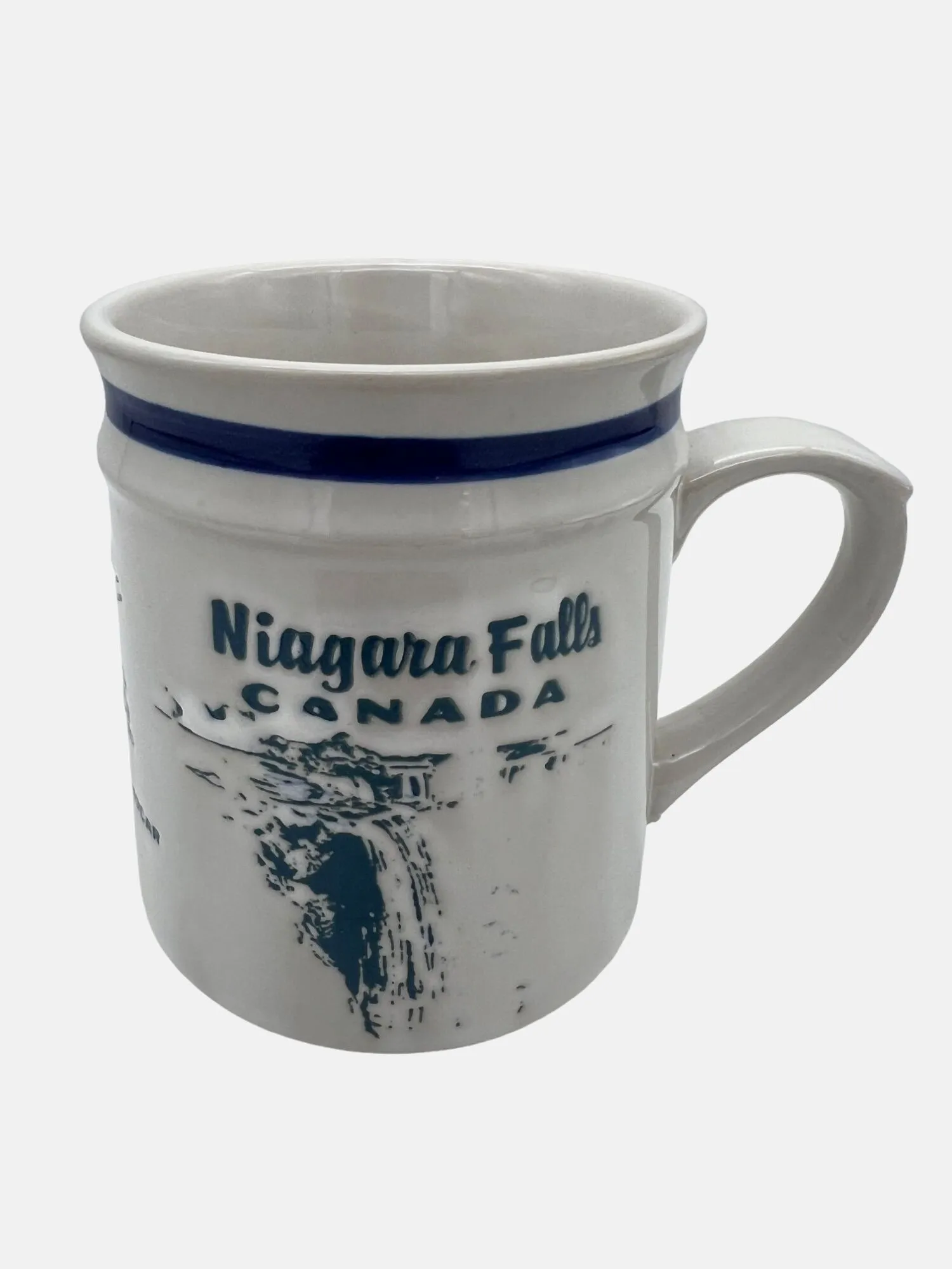 Product image for Niagara Falls Canada Souvenir Ceramic Mug Sical White & Blue Landmarks 3.75"