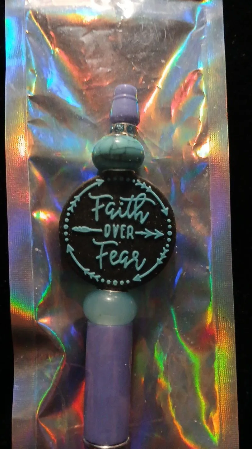 Product image for Beadable Pens - Faith Over Fear Pen #29