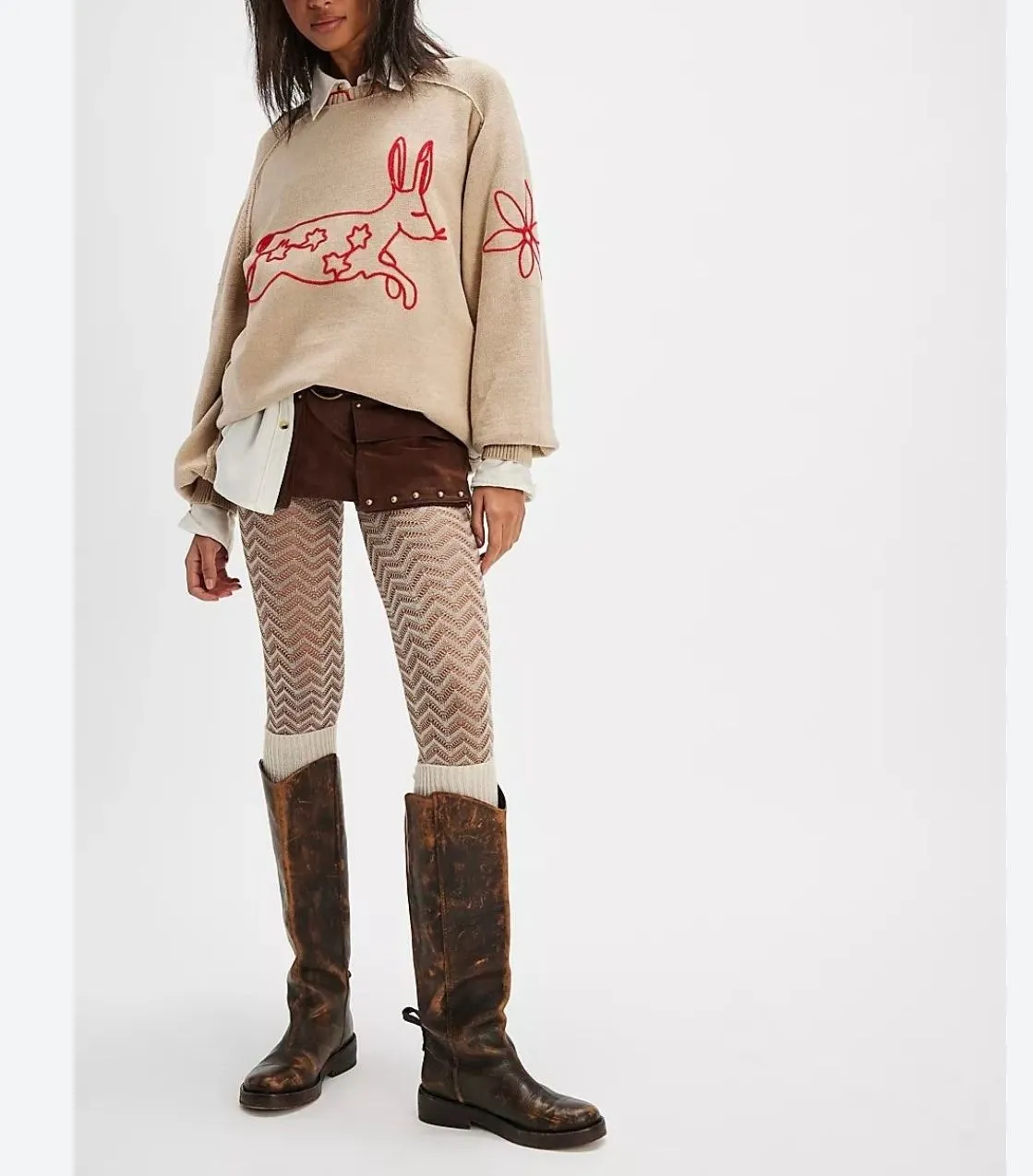 Product image for 122. NWT We The Free Graphic Crewneck Sweater