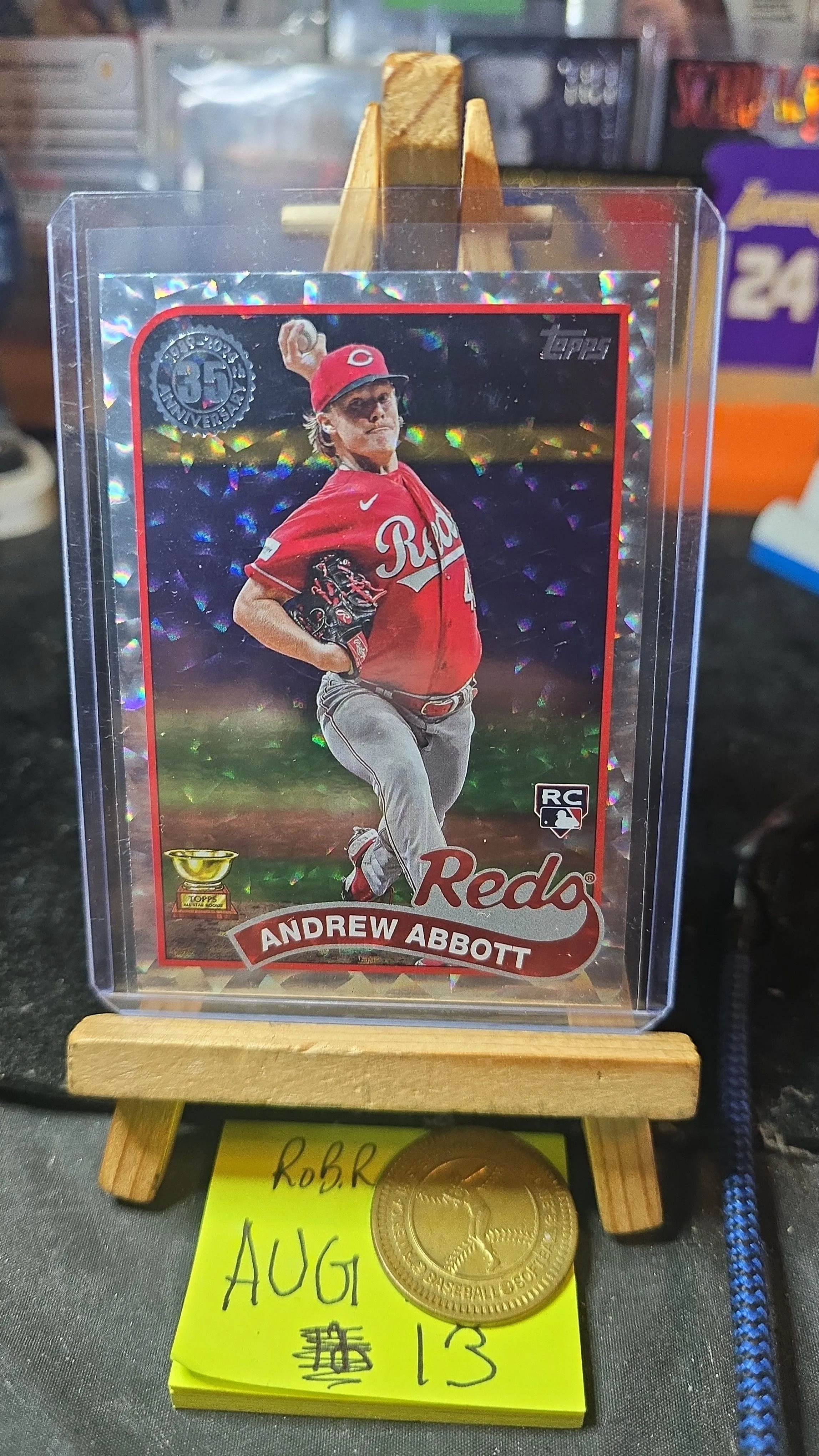 Product image for 2024 topps chrome 35th ANDREW ABBOTT RC scope parallel
