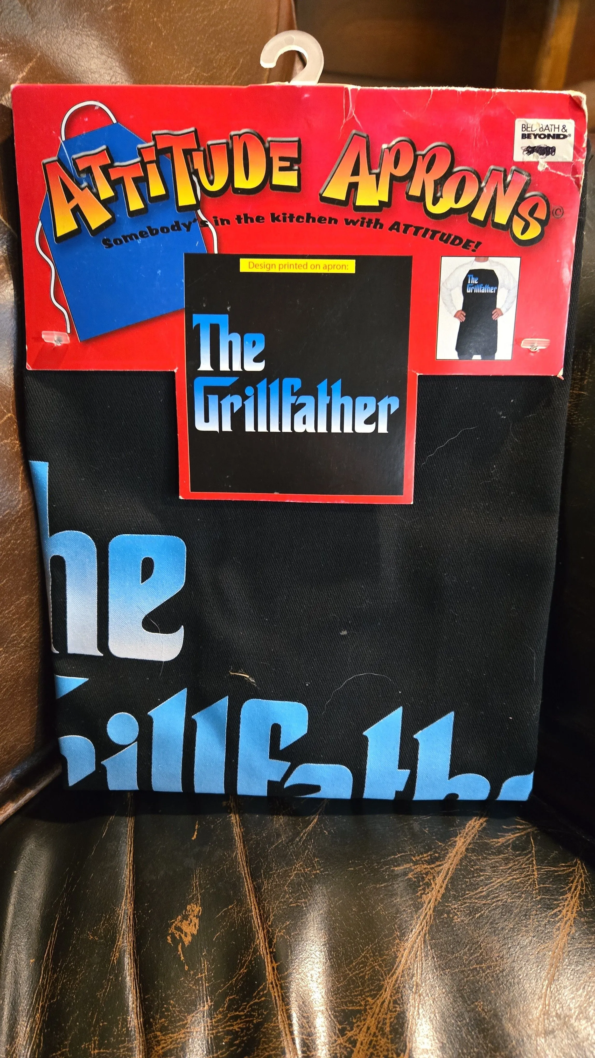 Product image for Grillfather Apron in original packaging Bed Bath and Beyond 
