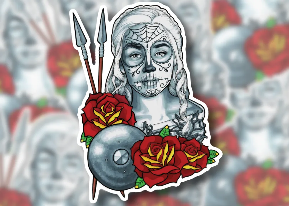 Product image for Daenerys Targaryen | Sugar Skull | Vinyl Sticker
