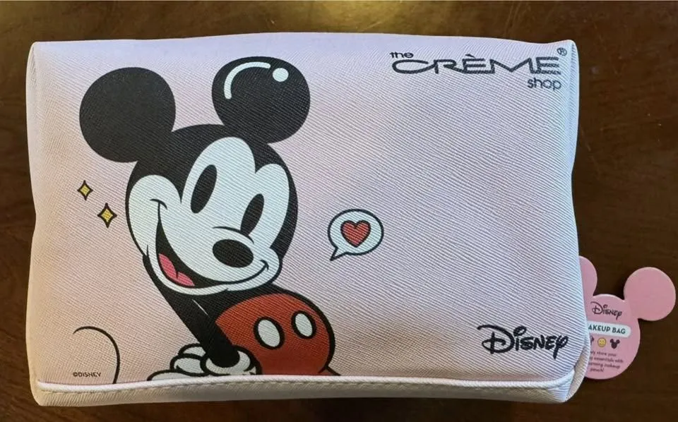 Product image for Disney The Creme Shop x Minnie & Mickey Mouse Makeup Cosmetic Travel Bag