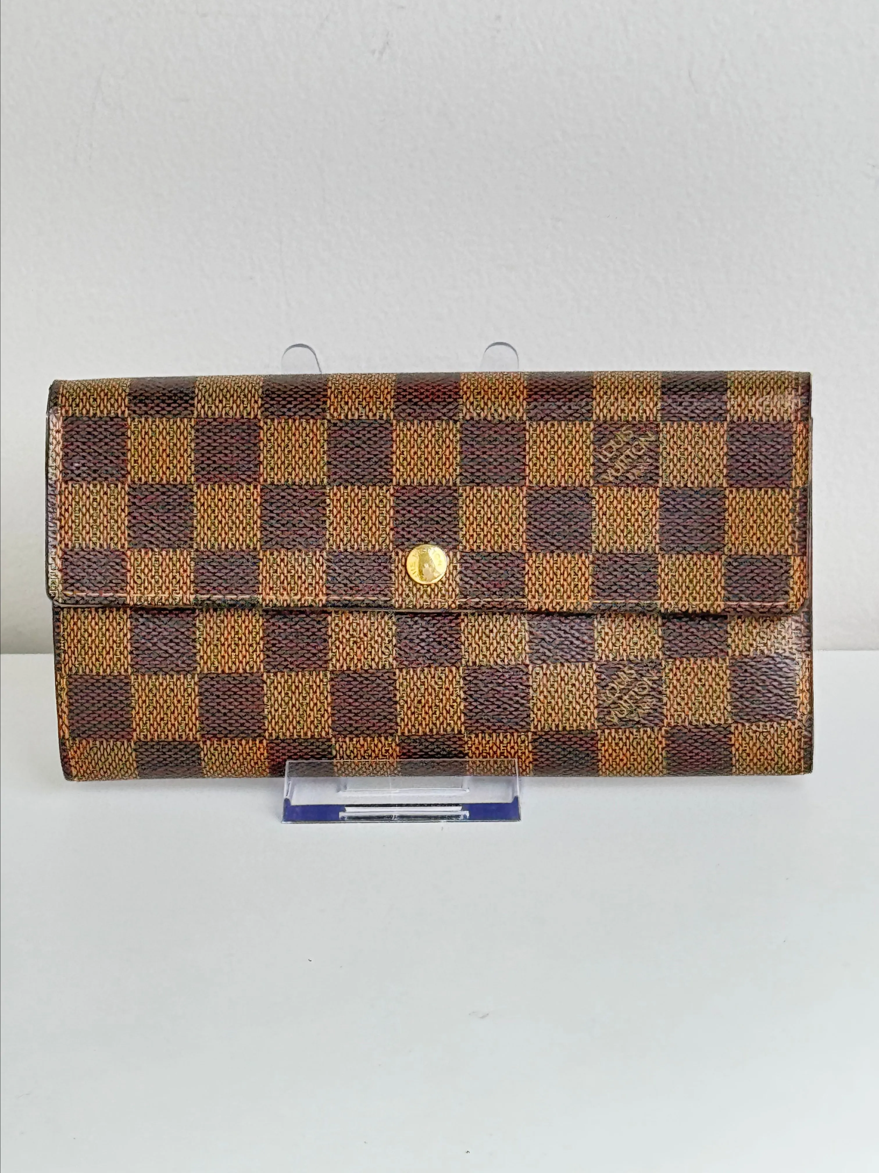 Product image for Pre Owned Louis Vuitton Canvas Sara Wallet 6 Credit Card Slots