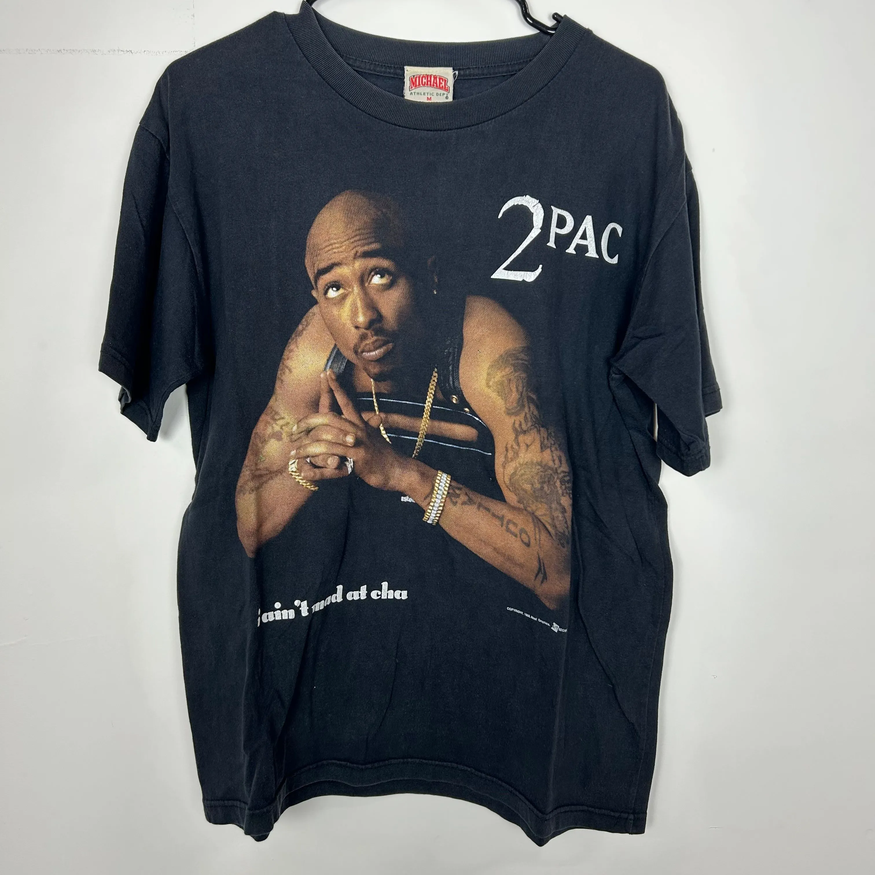 Product image for TUPAC 1998 I AINT MAD ATCHA RAP TEE MEDIUM