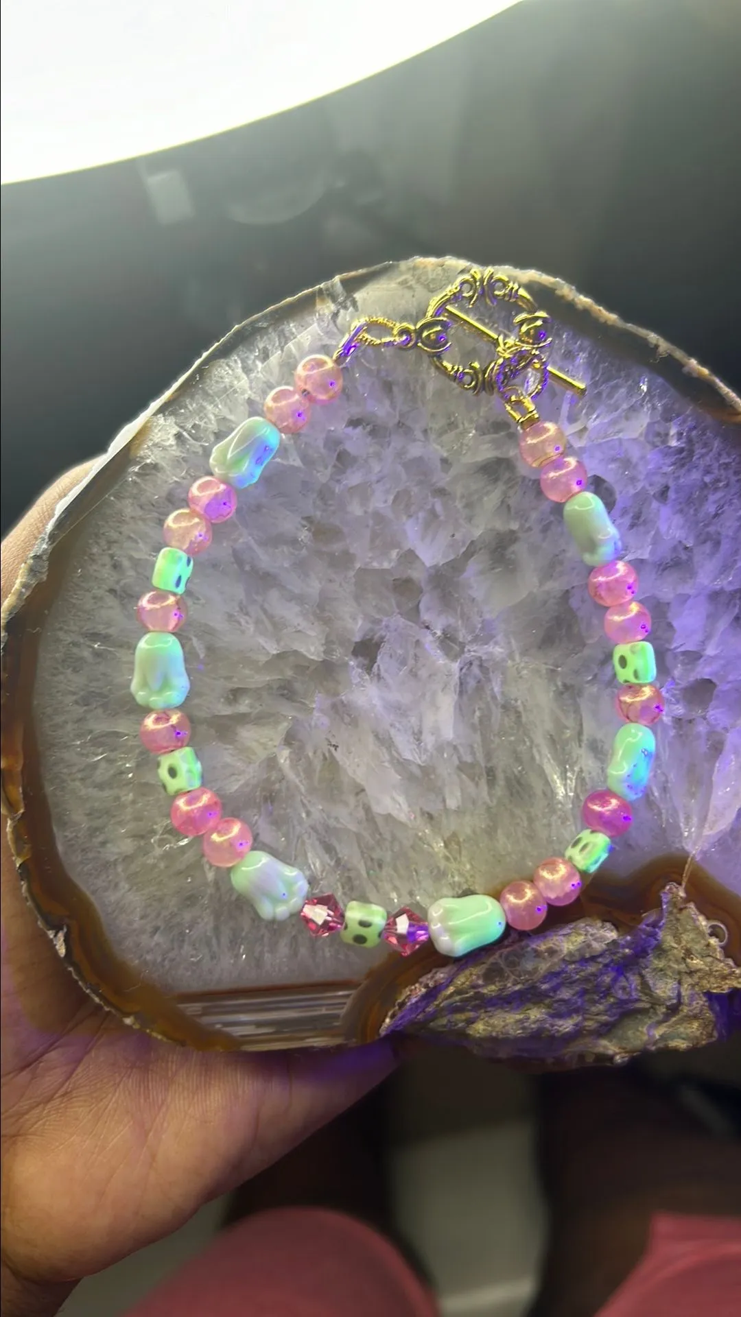 Product image for Tulip and Cream Czech Bracelet